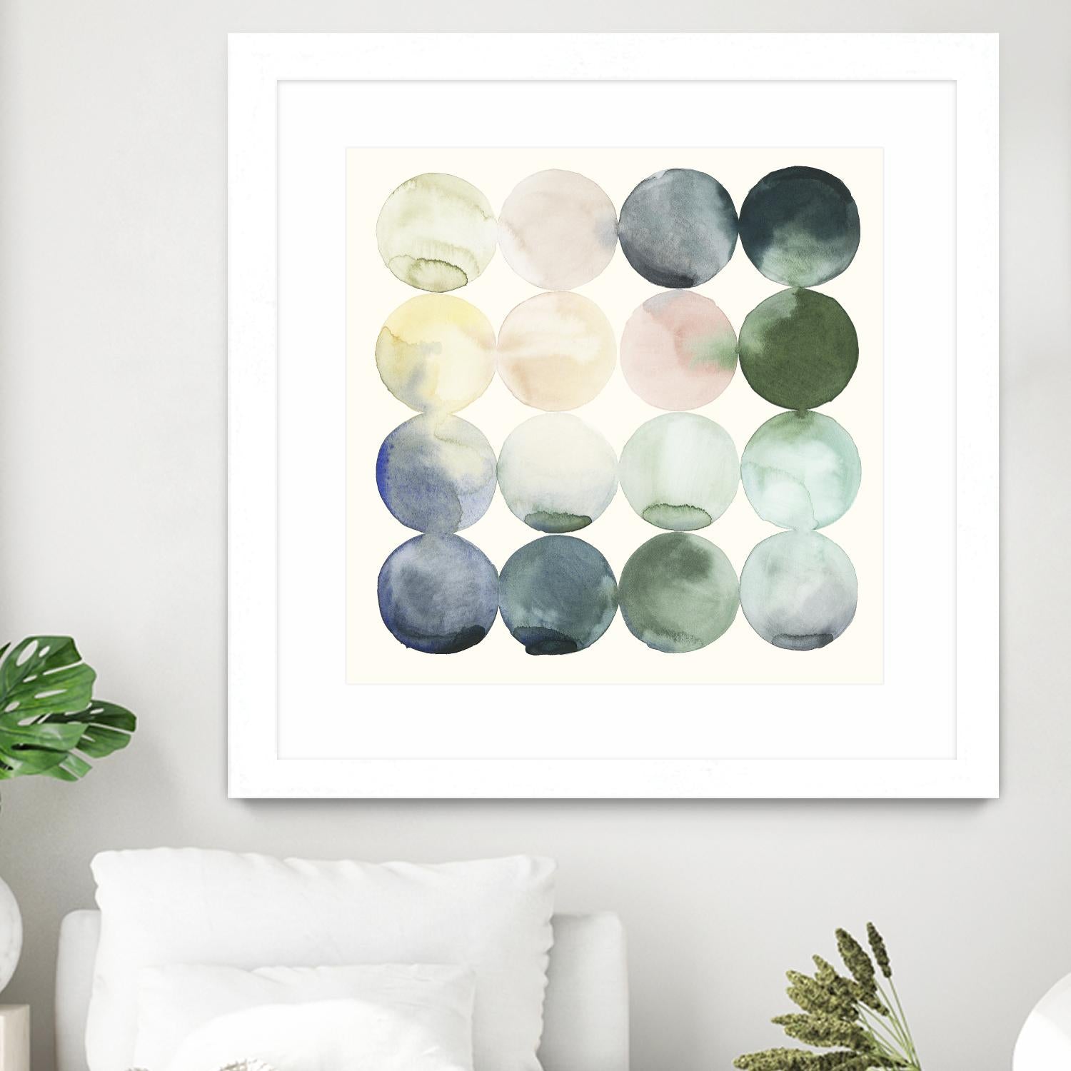 Pastel Hoops II by Grace Popp on GIANT ART - green abstract