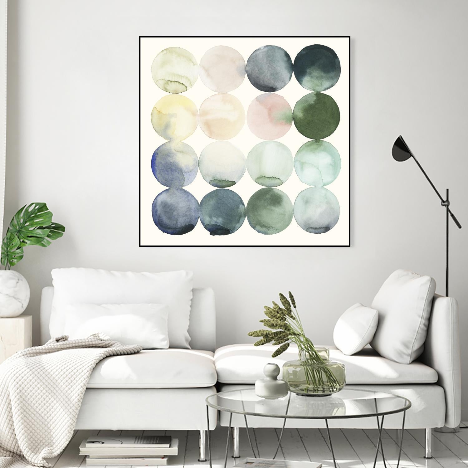Pastel Hoops II by Grace Popp on GIANT ART - green abstract