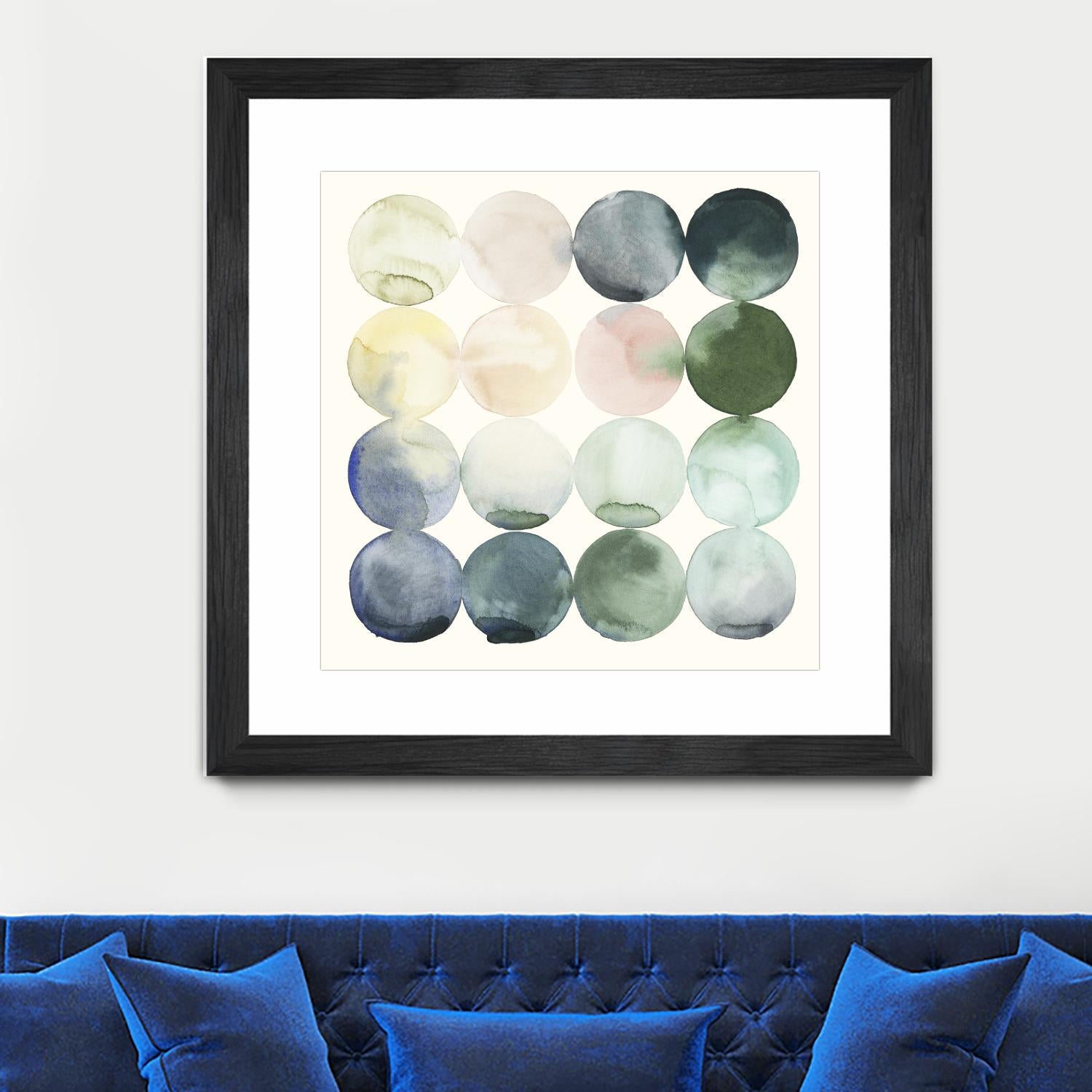 Pastel Hoops II by Grace Popp on GIANT ART - green abstract