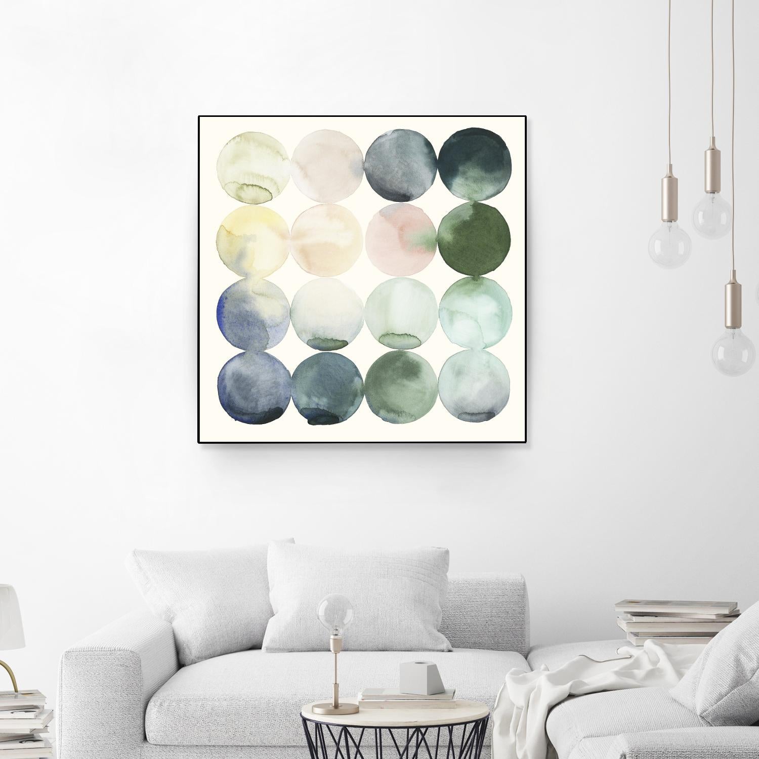 Pastel Hoops II by Grace Popp on GIANT ART - green abstract