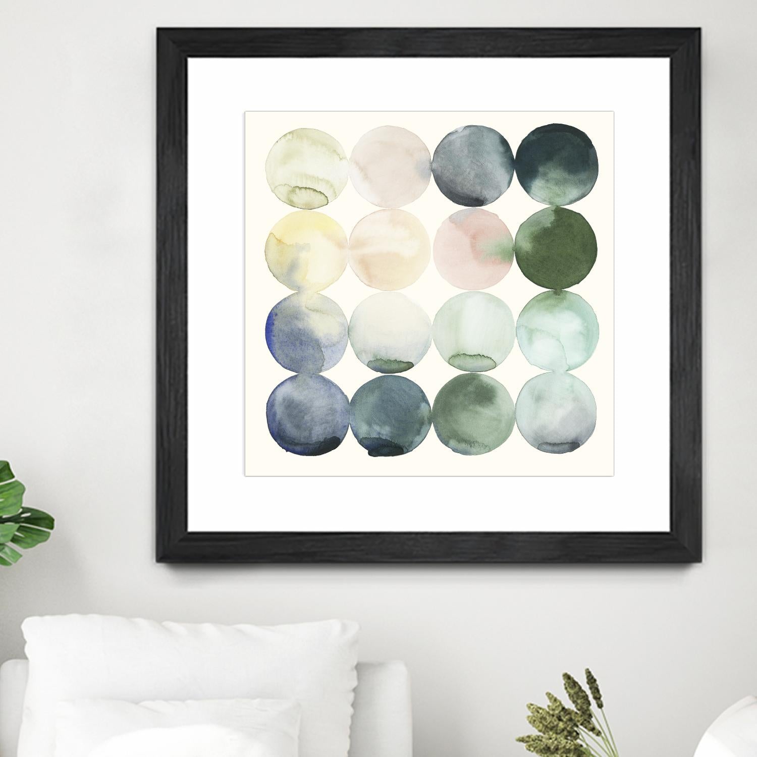 Pastel Hoops II by Grace Popp on GIANT ART - green abstract