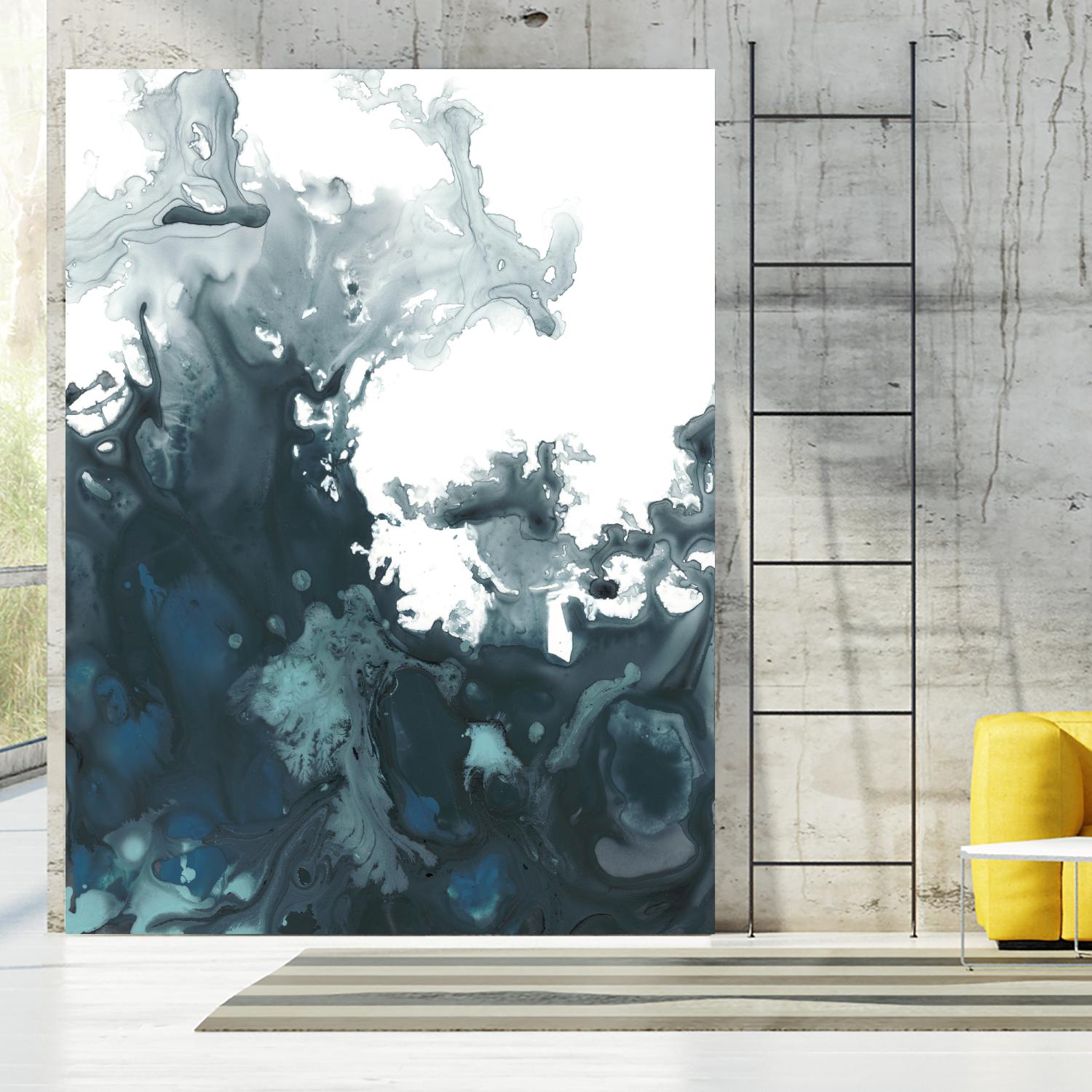 Indigo Tempest II by June Erica Vess on GIANT ART - green abstract