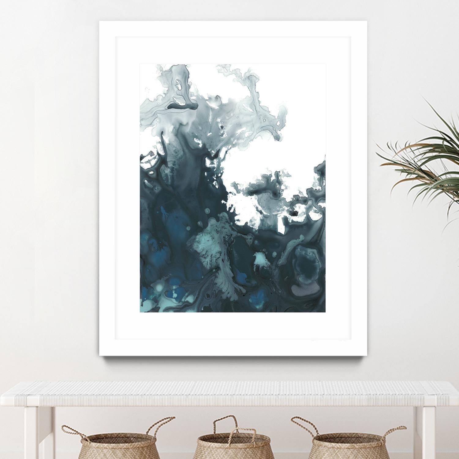 Indigo Tempest II by June Erica Vess on GIANT ART - green abstract