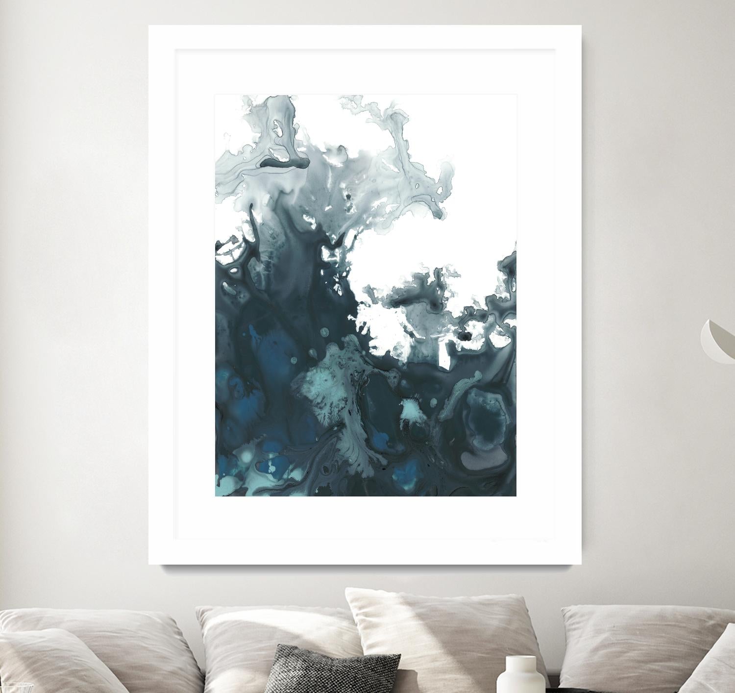 Indigo Tempest II by June Erica Vess on GIANT ART - green abstract