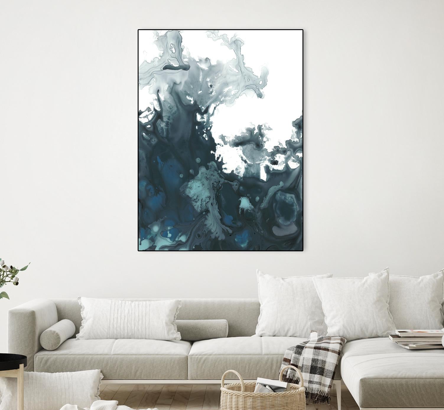 Indigo Tempest II by June Erica Vess on GIANT ART - green abstract