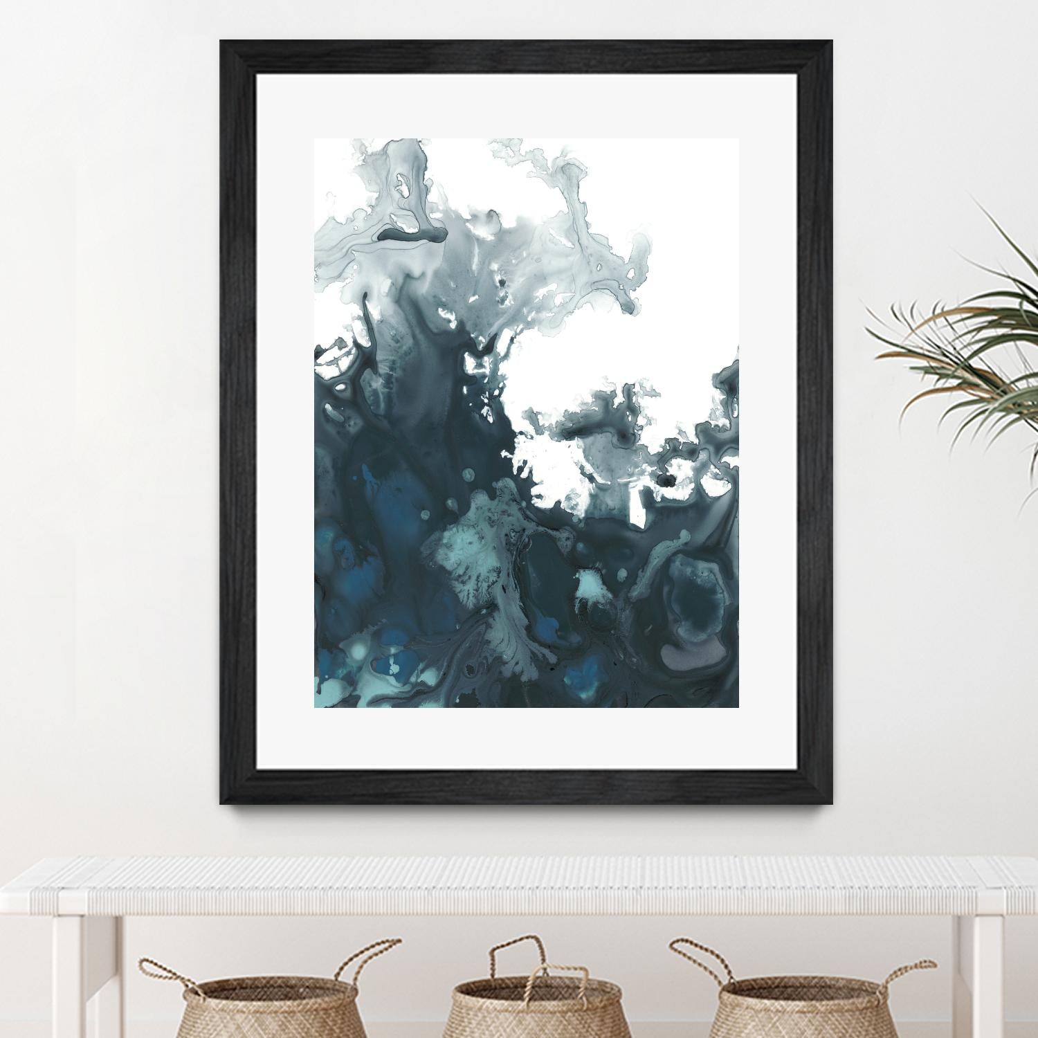 Indigo Tempest II by June Erica Vess on GIANT ART - green abstract