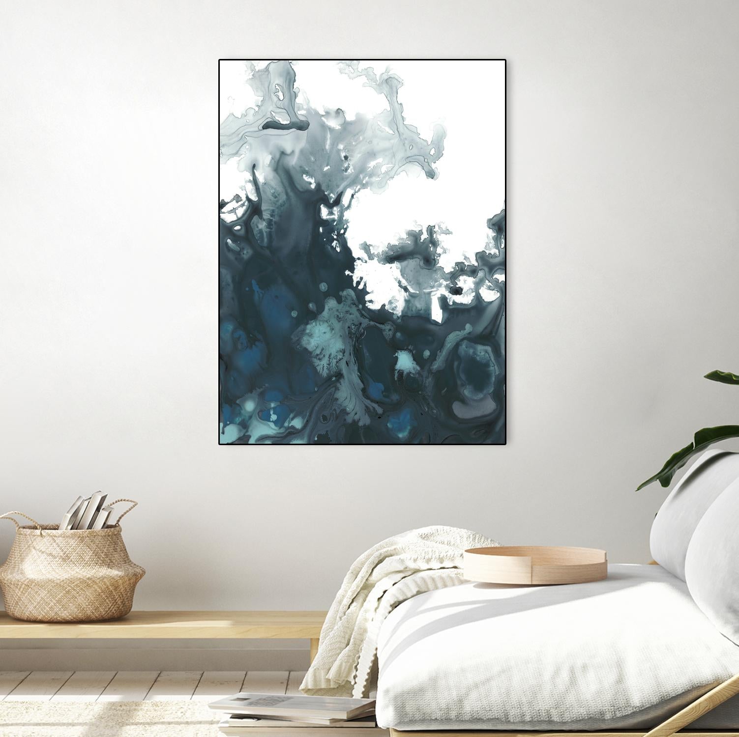 Indigo Tempest II by June Erica Vess on GIANT ART - green abstract