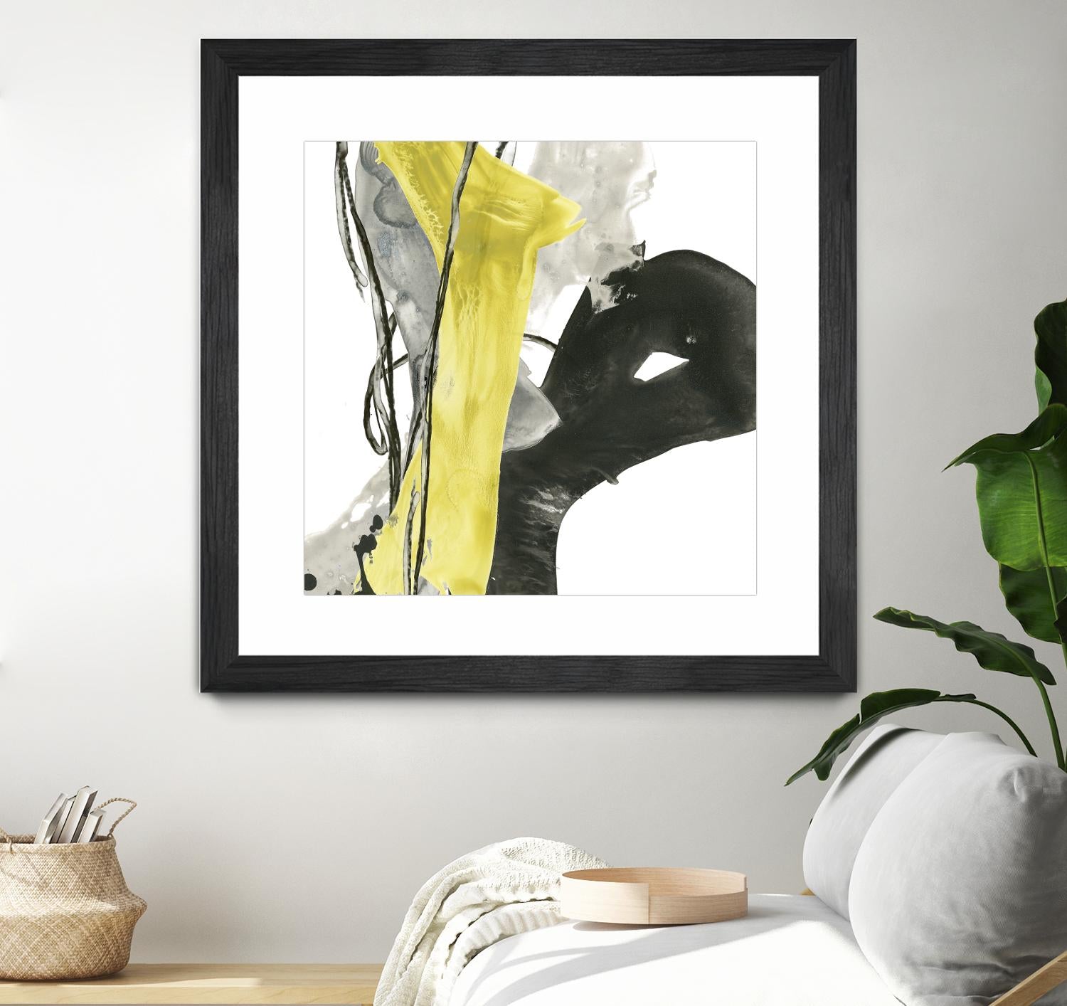 Citron Flux I by June Erica Vess on GIANT ART - yellow abstract