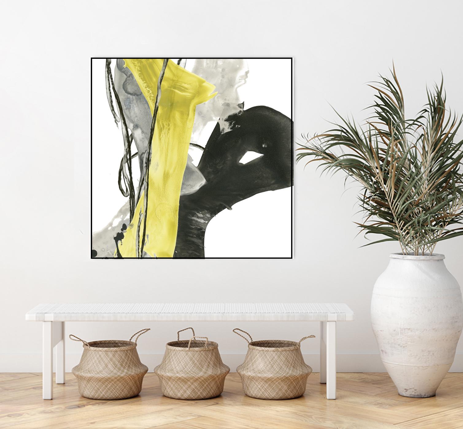 Citron Flux I by June Erica Vess on GIANT ART - yellow abstract