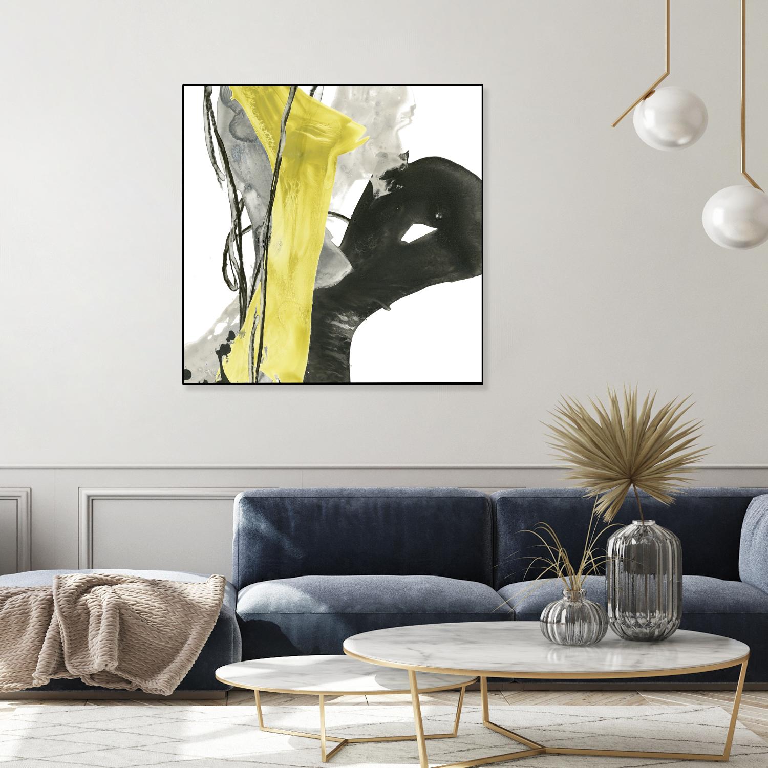Citron Flux I by June Erica Vess on GIANT ART - yellow abstract
