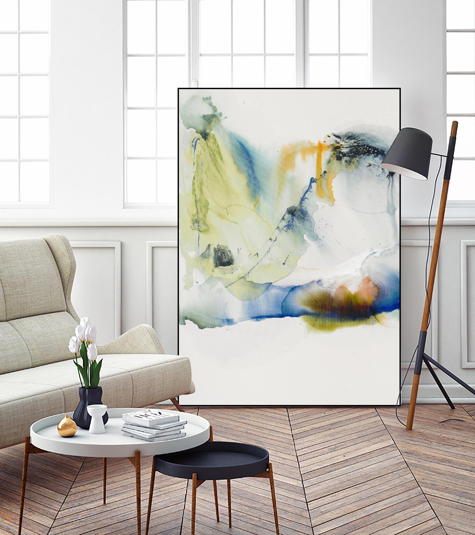 Abstract Terrain I by Sisa Jasper on GIANT ART - blue abstract