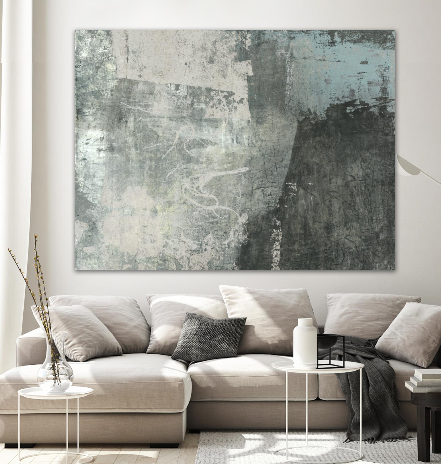 Black & Grey & Blue I by Studio W on GIANT ART - blue abstract