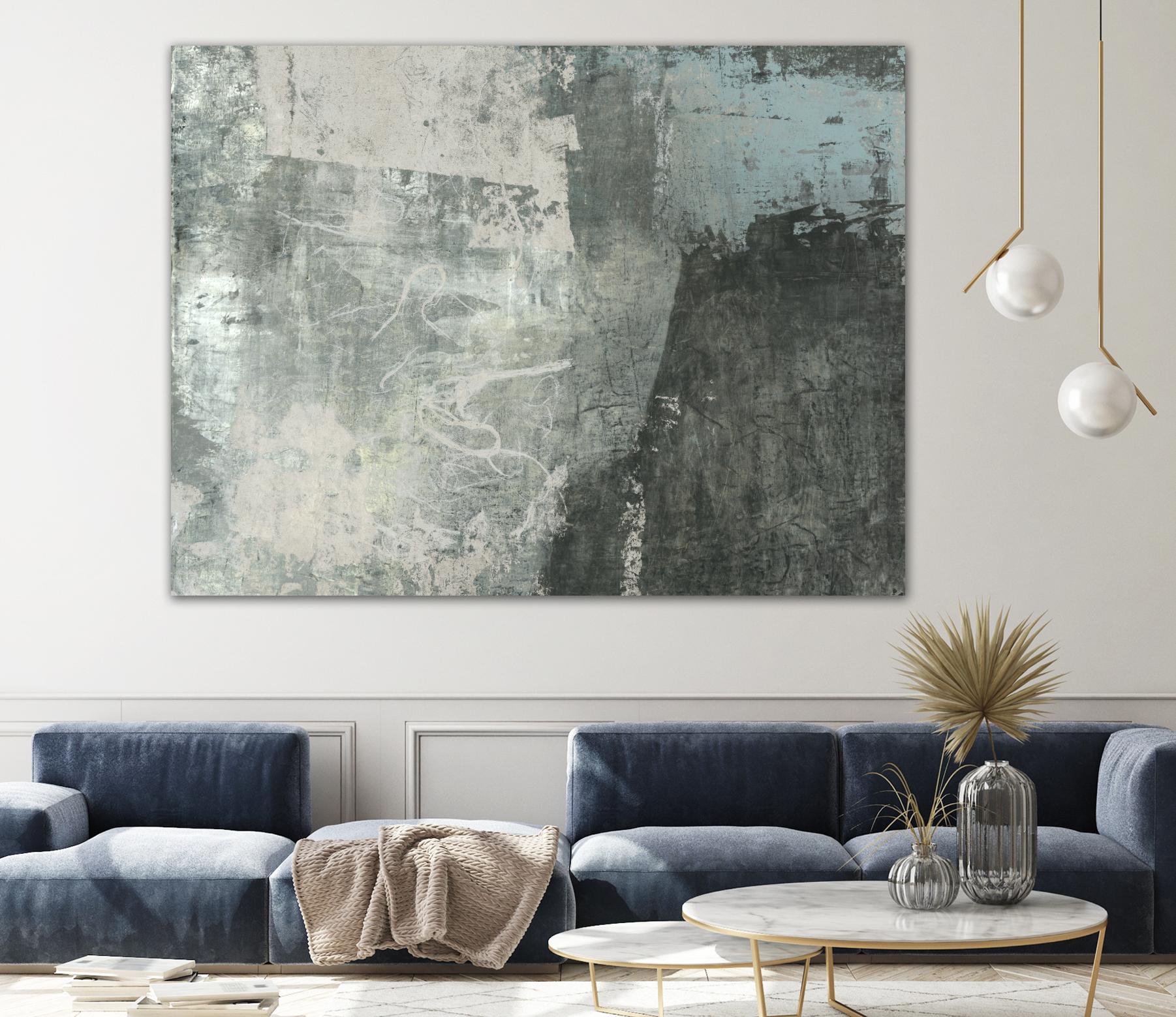 Black & Grey & Blue I by Studio W on GIANT ART - blue abstract