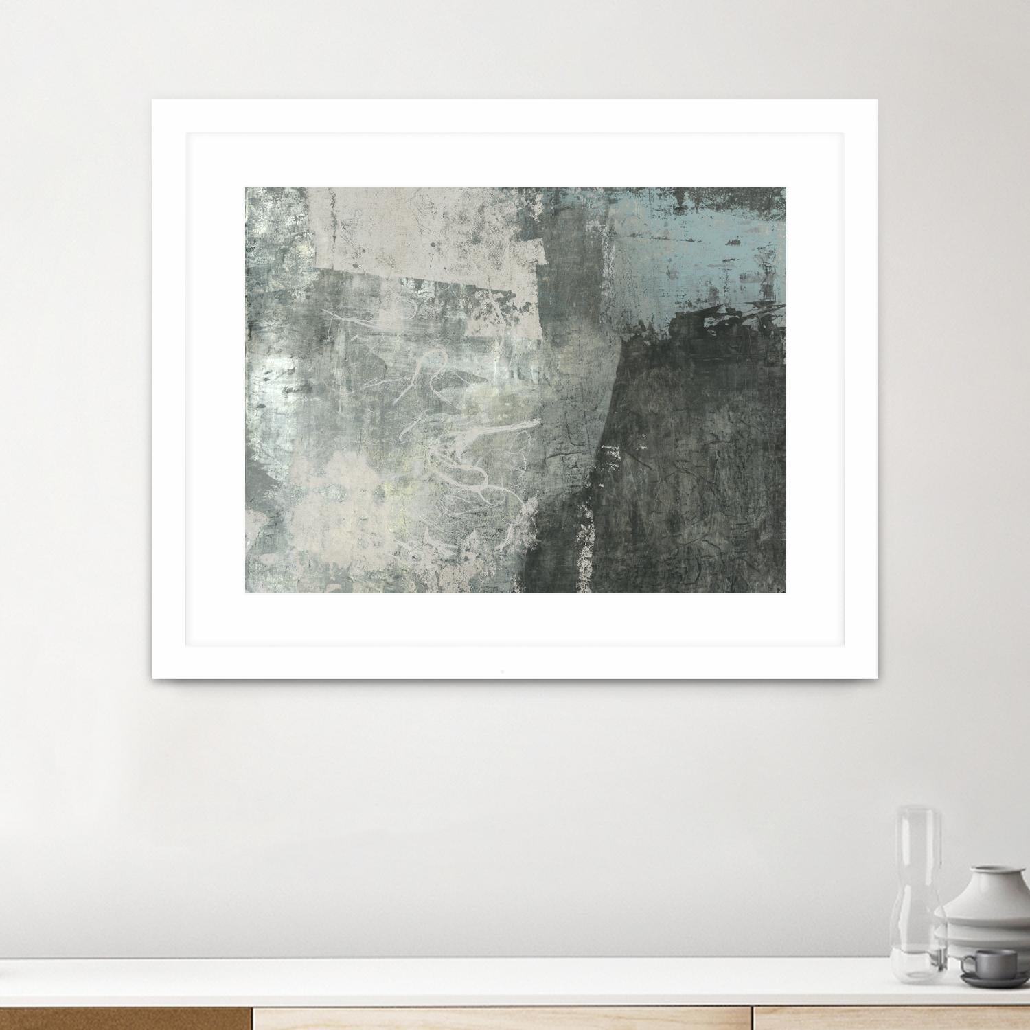 Black & Grey & Blue I by Studio W on GIANT ART - blue abstract