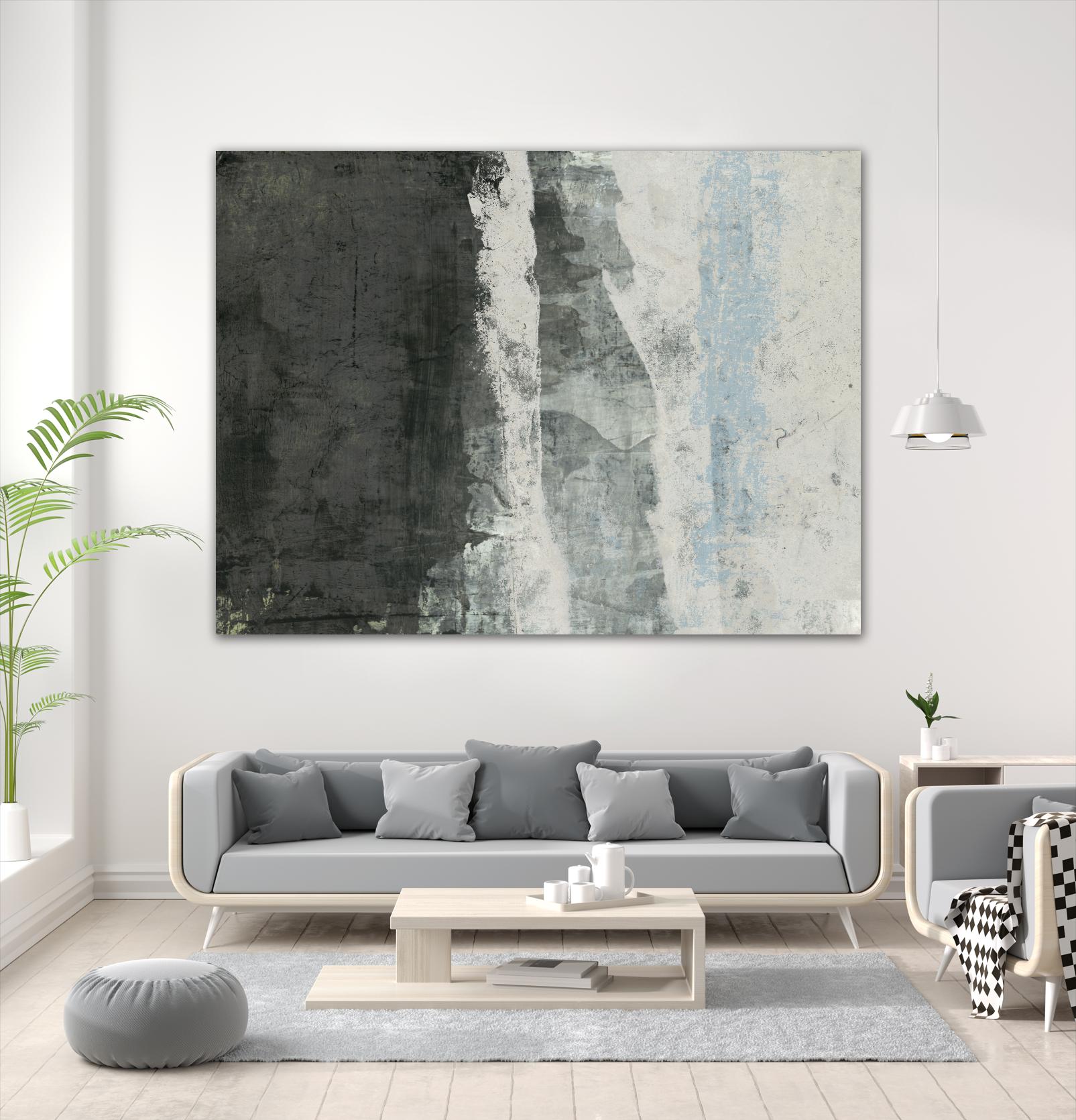 Black & Grey & Blue II by Studio W on GIANT ART - blue abstract