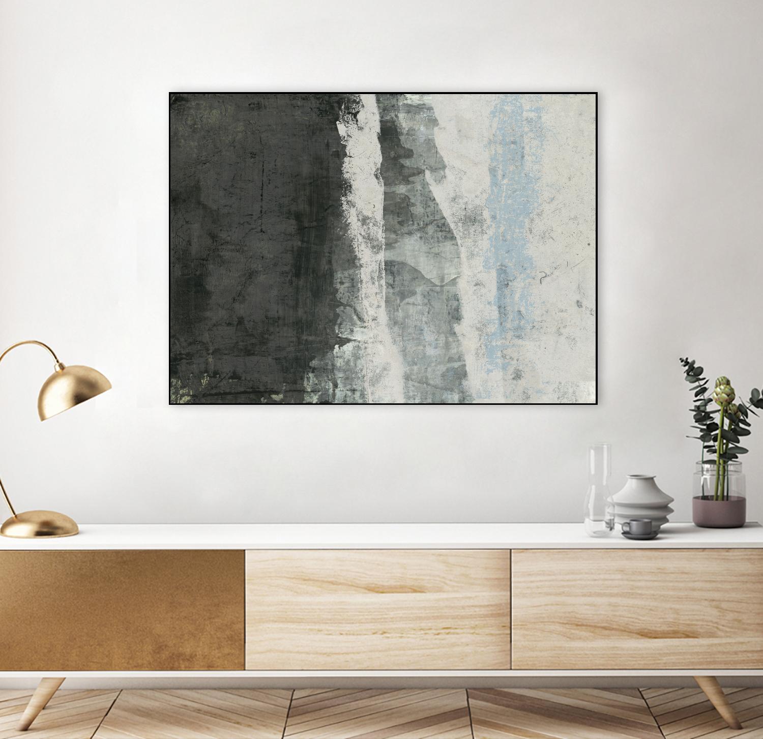 Black & Grey & Blue II by Studio W on GIANT ART - blue abstract
