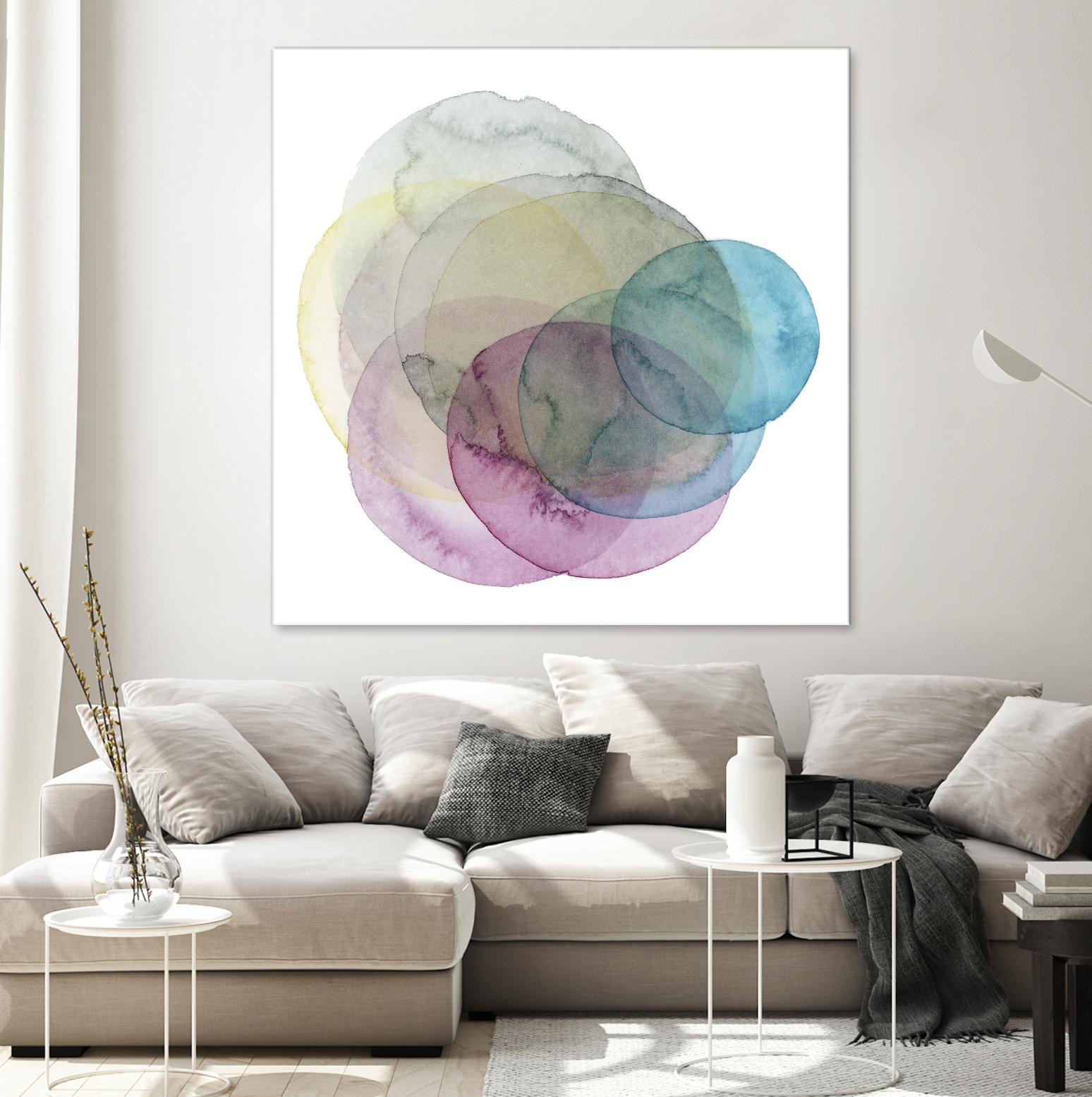 Evolving Planets II by Grace Popp on GIANT ART - blue abstract