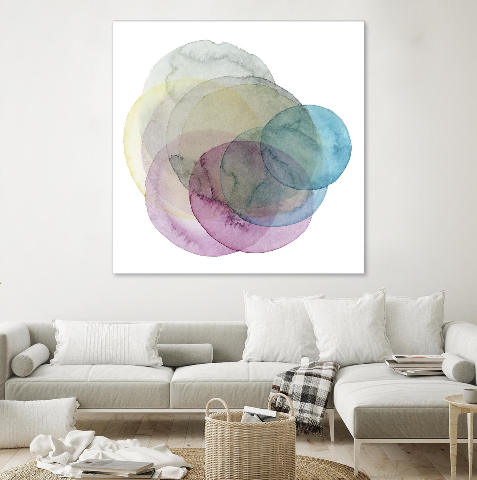 Evolving Planets II by Grace Popp on GIANT ART - blue abstract