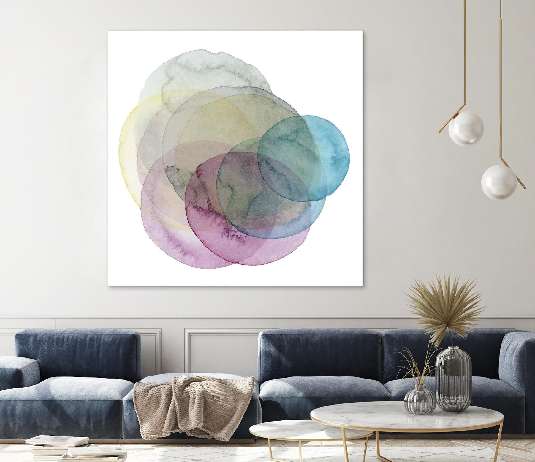 Evolving Planets II by Grace Popp on GIANT ART - blue abstract