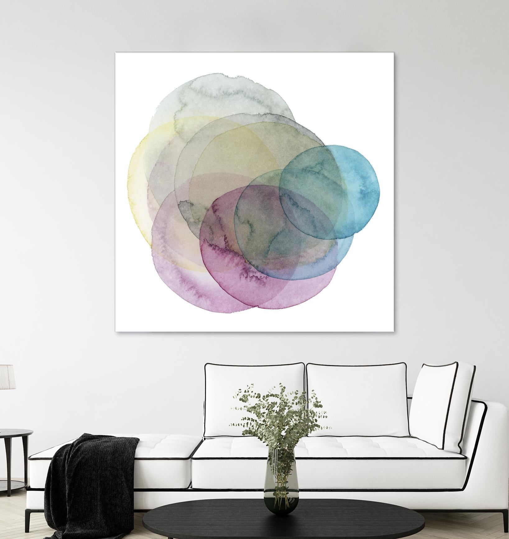 Evolving Planets II by Grace Popp on GIANT ART - blue abstract