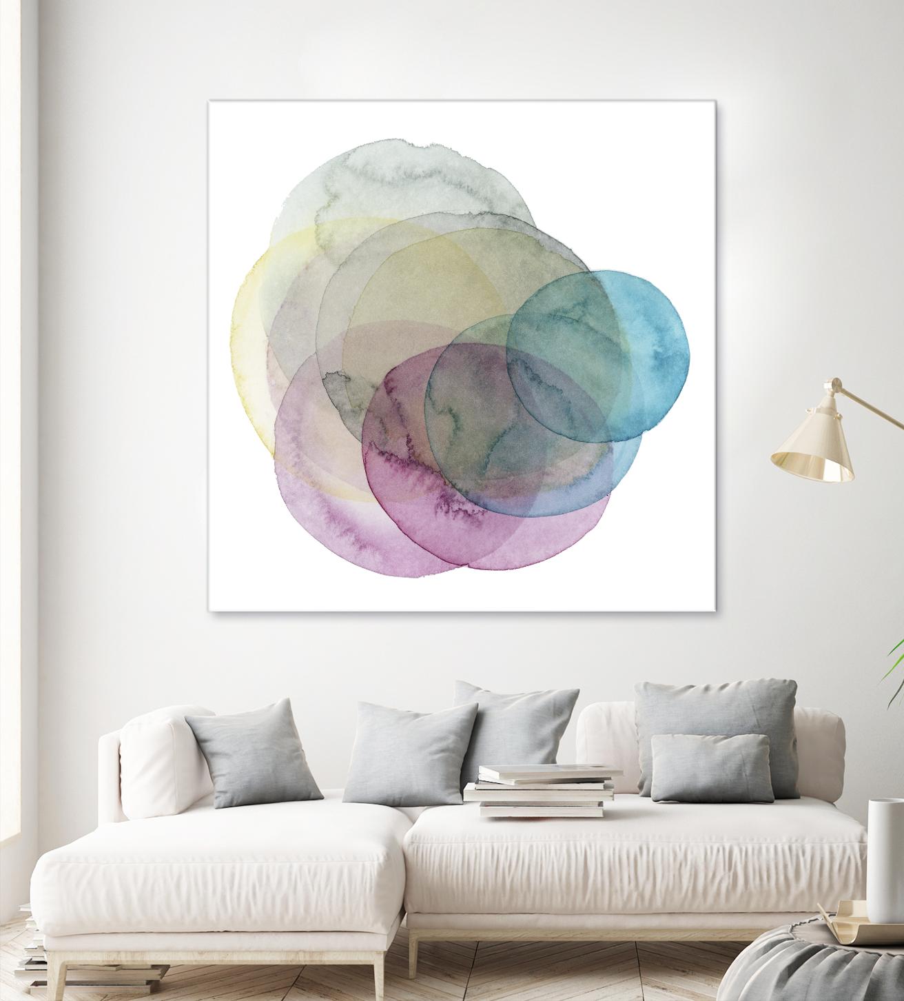 Evolving Planets II by Grace Popp on GIANT ART - blue abstract