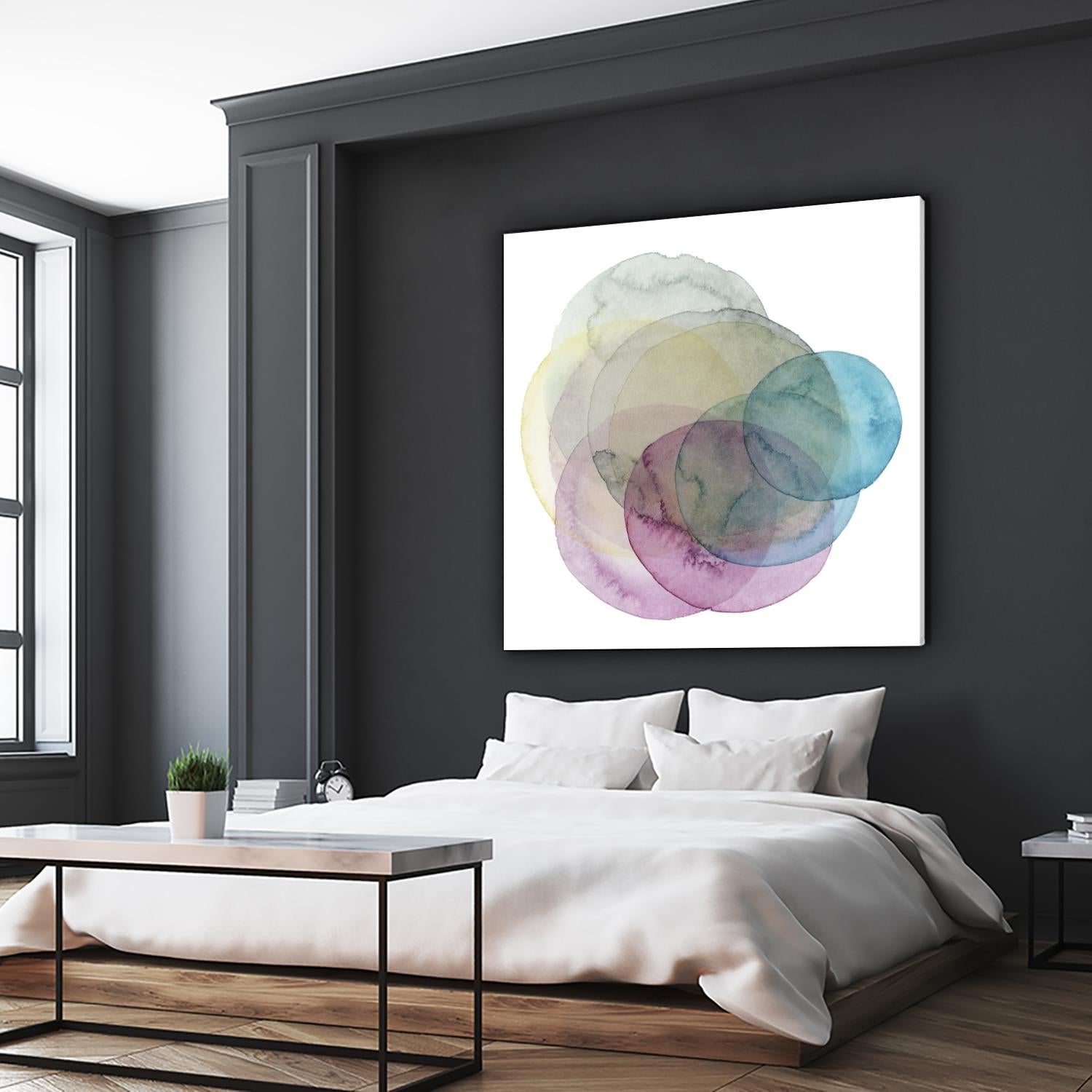 Evolving Planets II by Grace Popp on GIANT ART - blue abstract