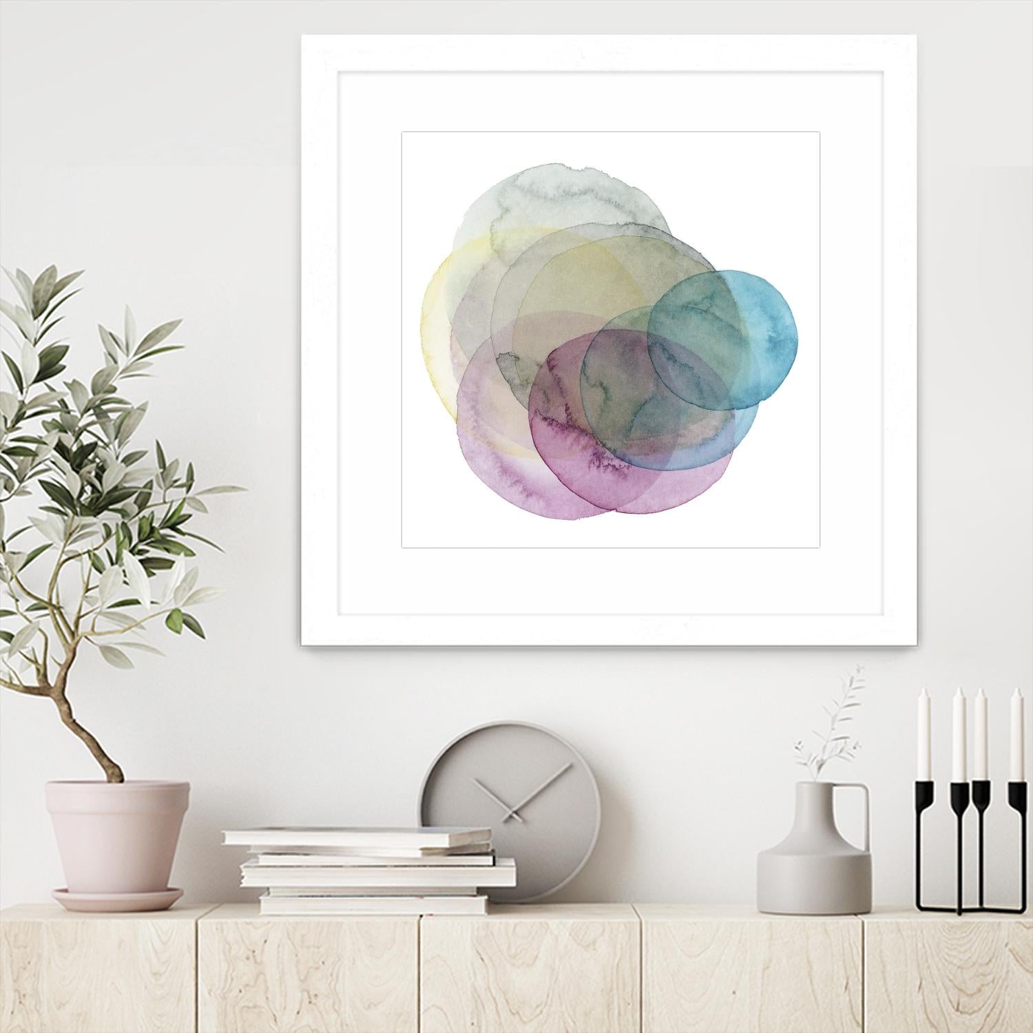 Evolving Planets II by Grace Popp on GIANT ART - blue abstract