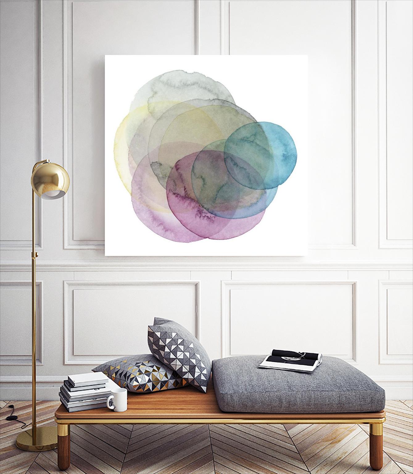 Evolving Planets II by Grace Popp on GIANT ART - blue abstract