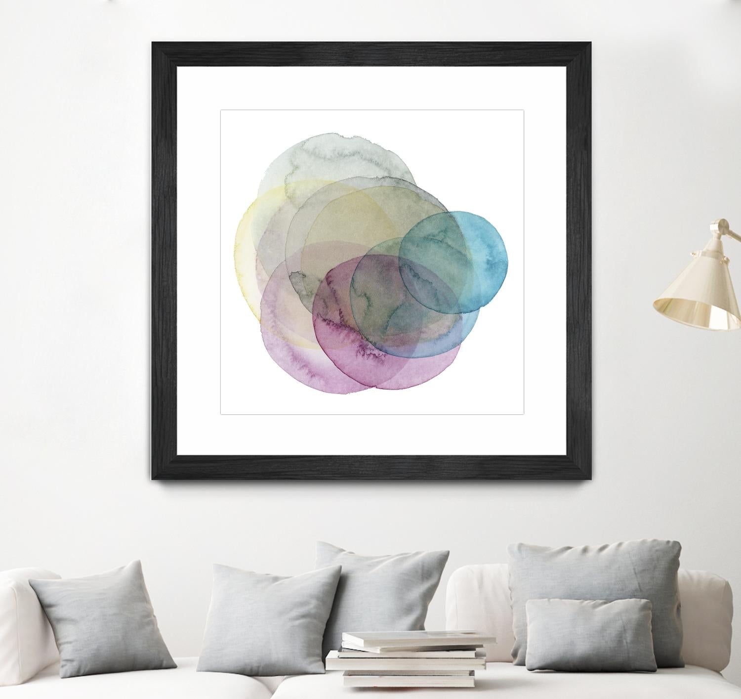 Evolving Planets II by Grace Popp on GIANT ART - blue abstract