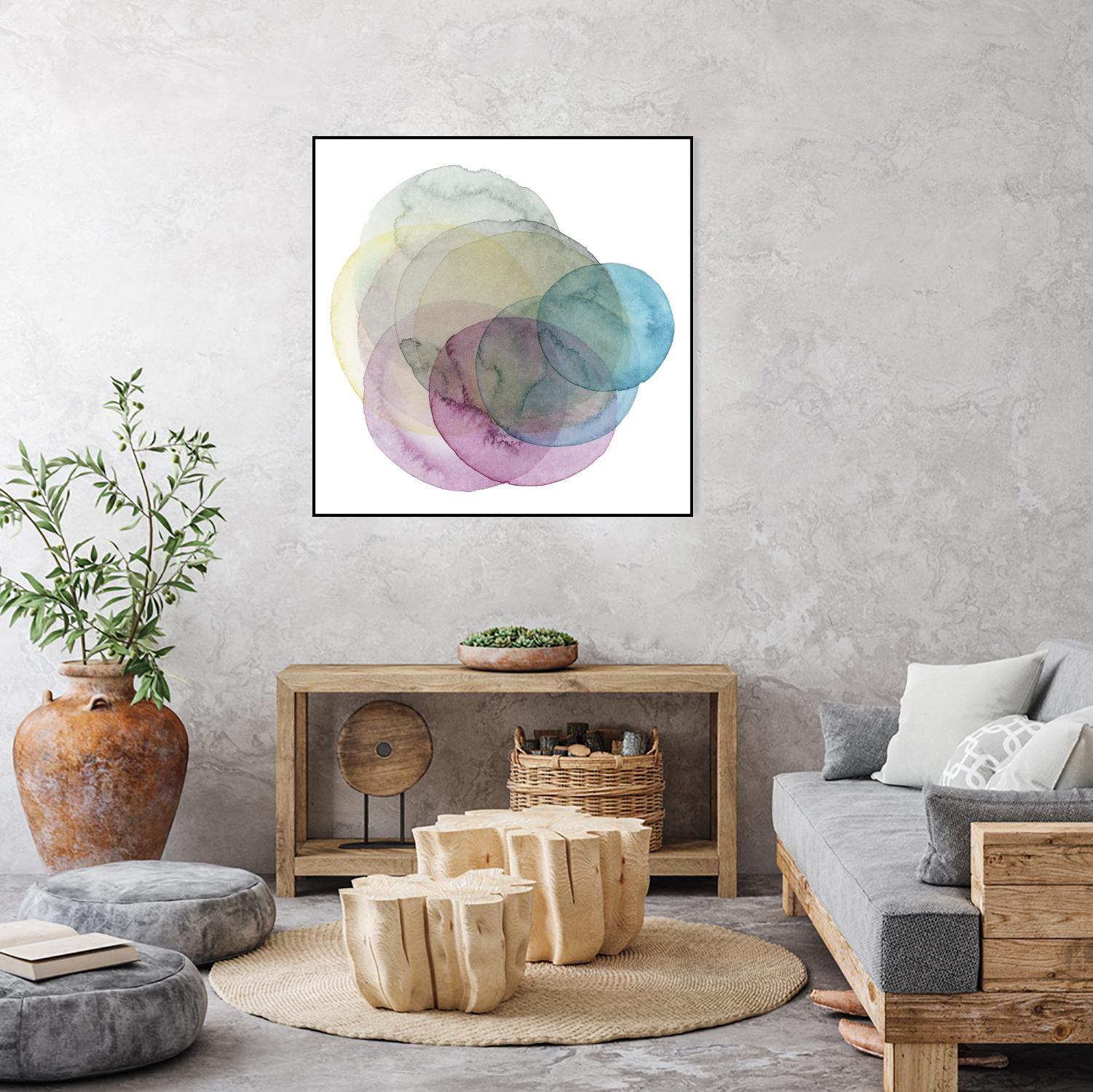 Evolving Planets II by Grace Popp on GIANT ART - blue abstract