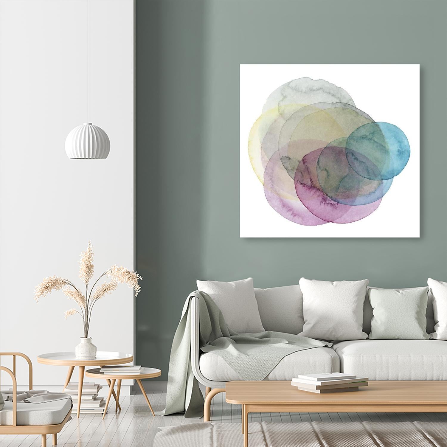 Evolving Planets II by Grace Popp on GIANT ART - blue abstract