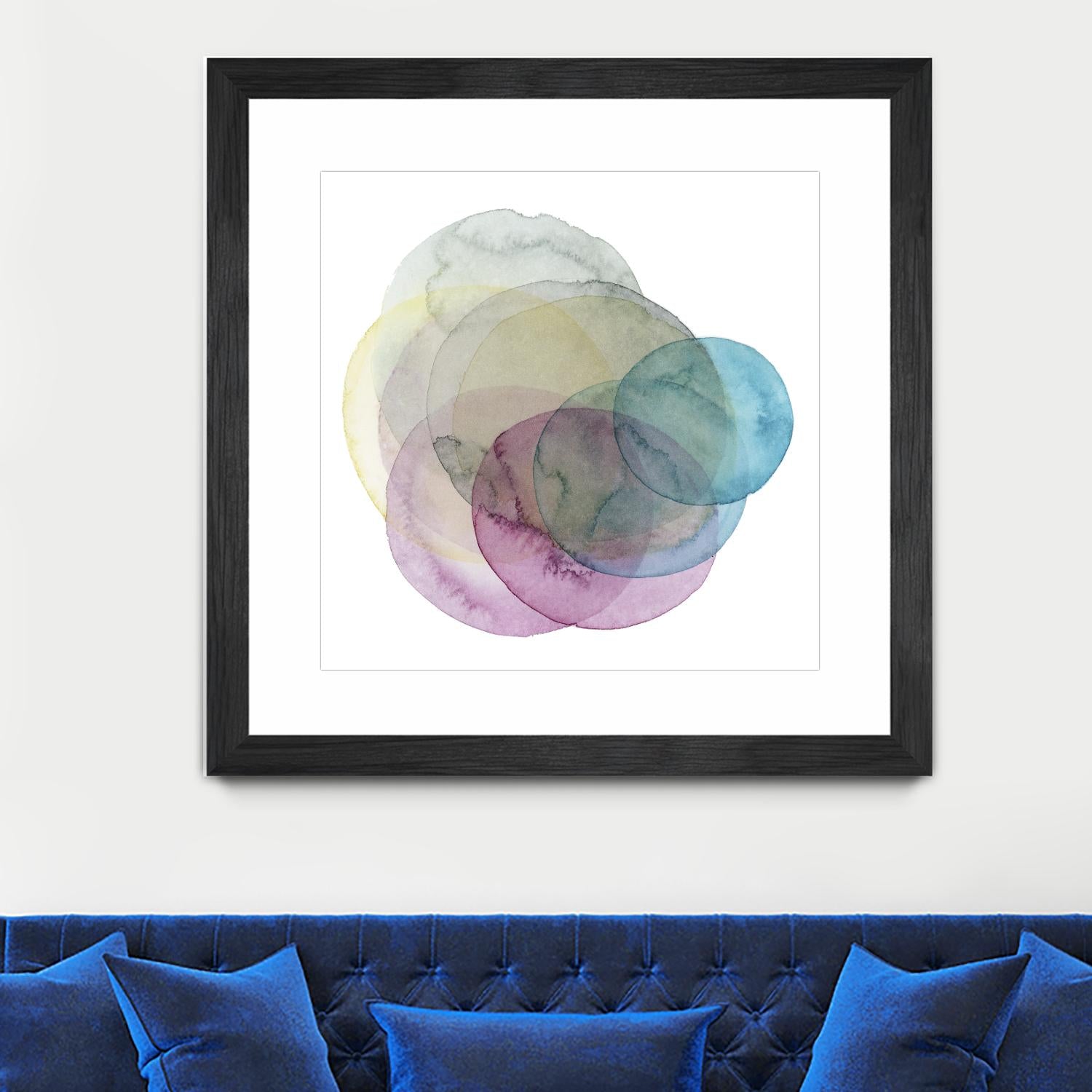 Evolving Planets II by Grace Popp on GIANT ART - blue abstract