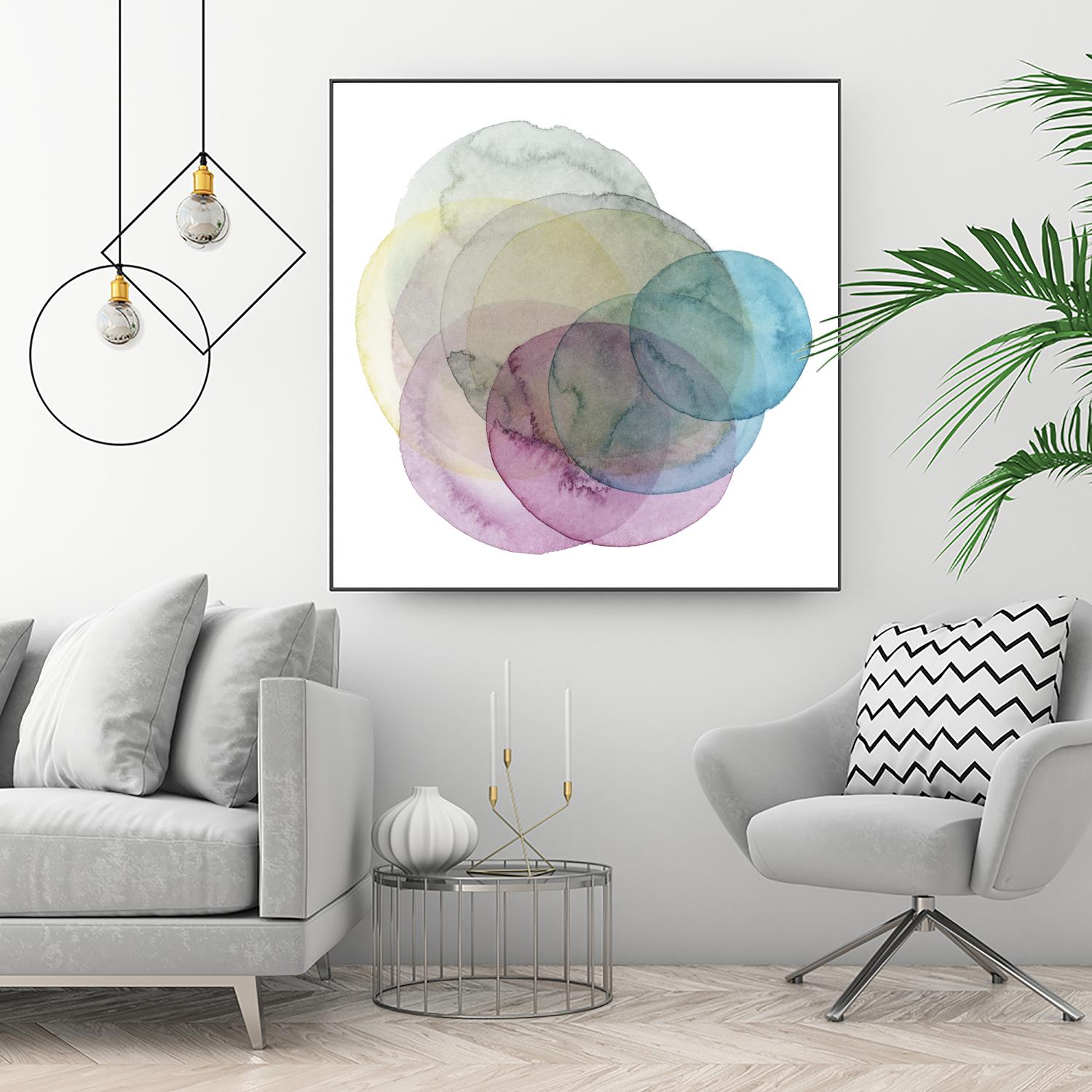 Evolving Planets II by Grace Popp on GIANT ART - blue abstract