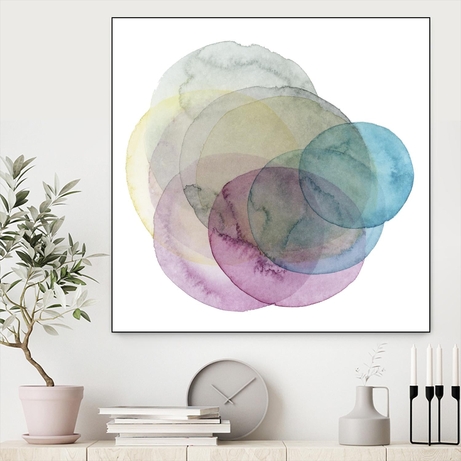 Evolving Planets II by Grace Popp on GIANT ART - blue abstract