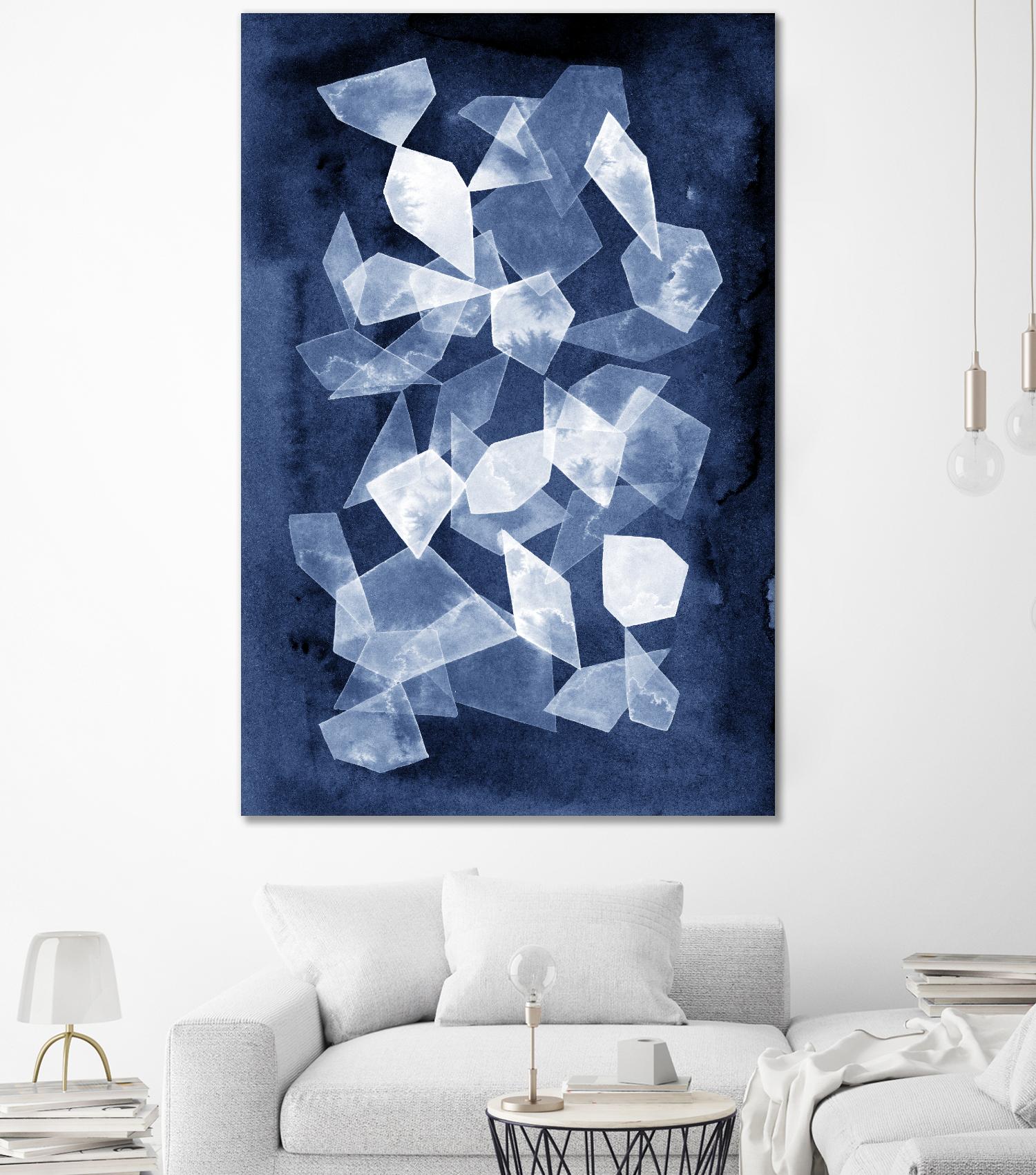 Indigo Glass II by Grace Popp on GIANT ART - blue abstract