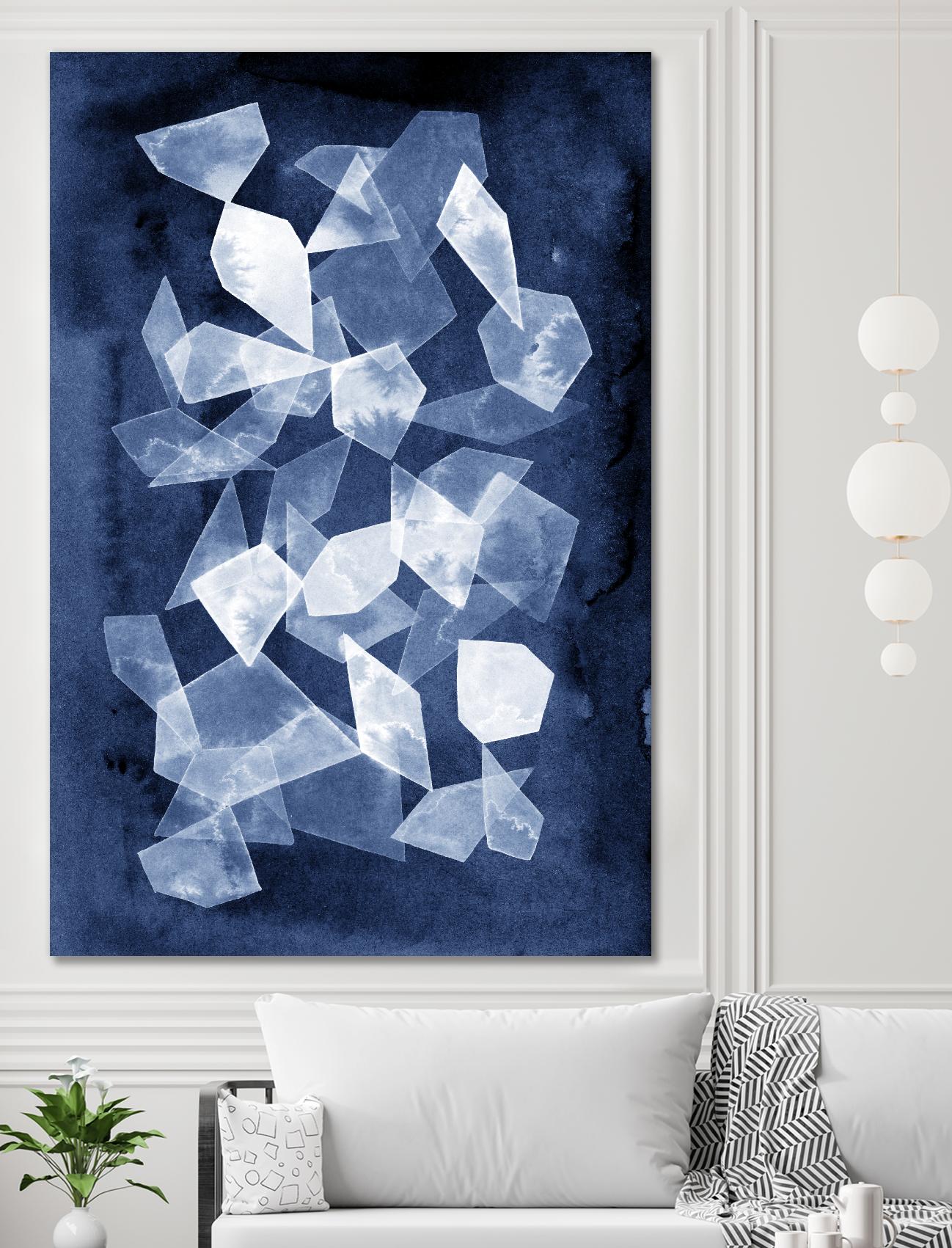 Indigo Glass II by Grace Popp on GIANT ART - blue abstract