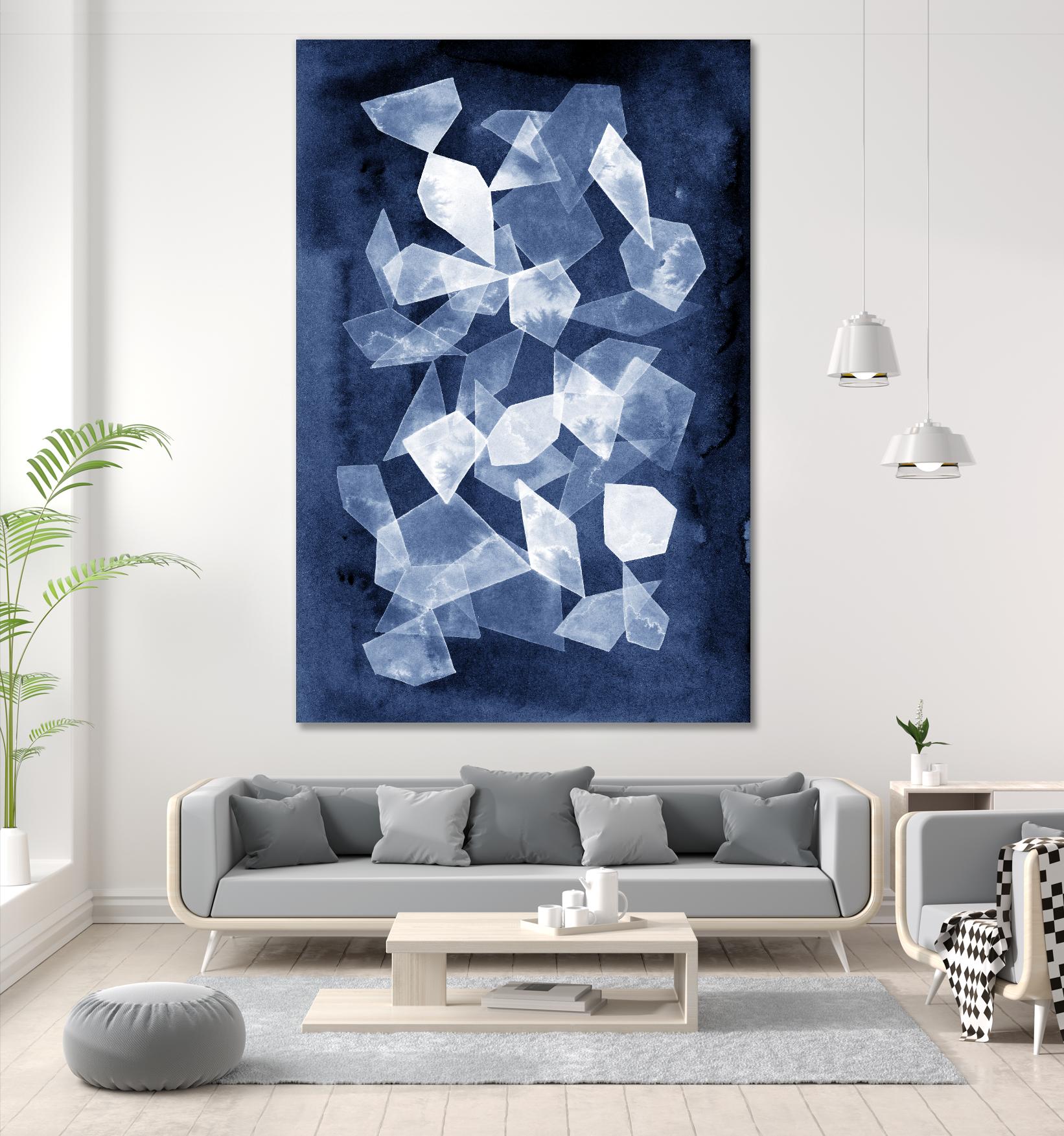 Indigo Glass II by Grace Popp on GIANT ART - blue abstract