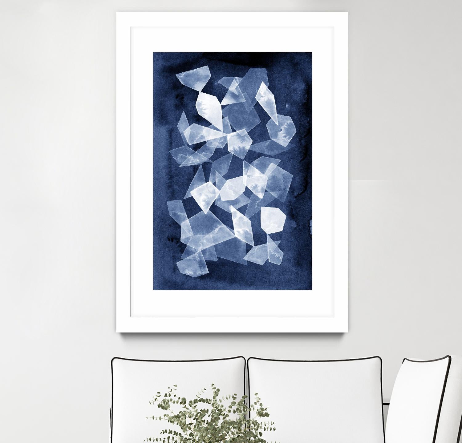 Indigo Glass II by Grace Popp on GIANT ART - blue abstract