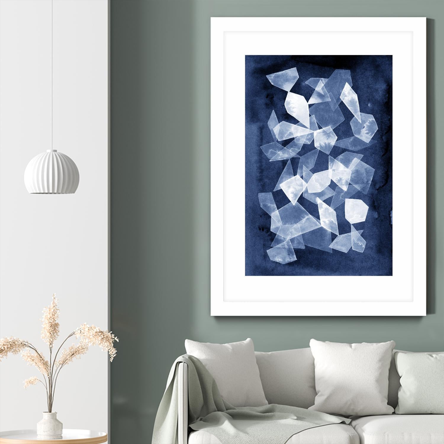 Indigo Glass II by Grace Popp on GIANT ART - blue abstract