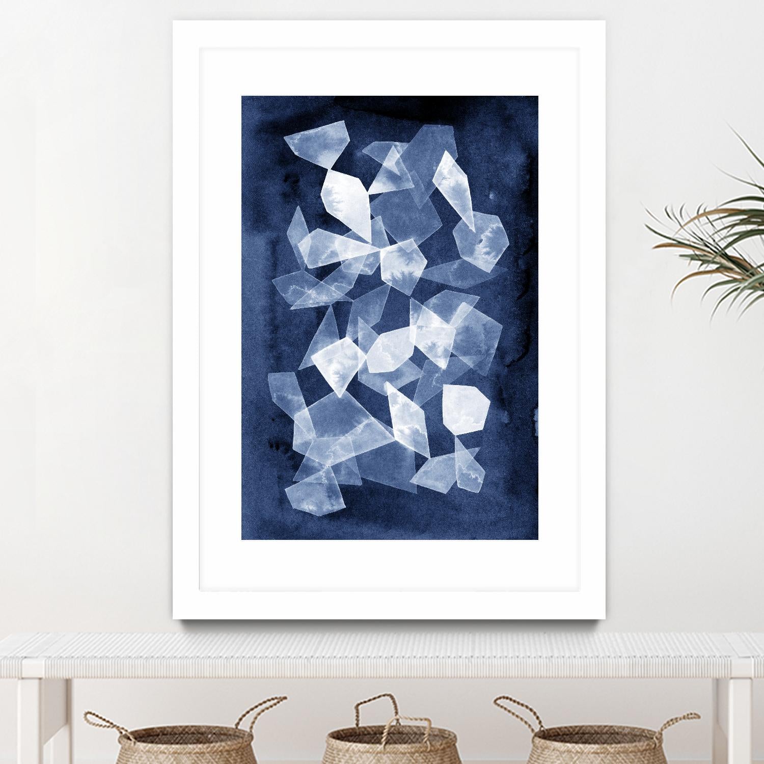 Indigo Glass II by Grace Popp on GIANT ART - blue abstract