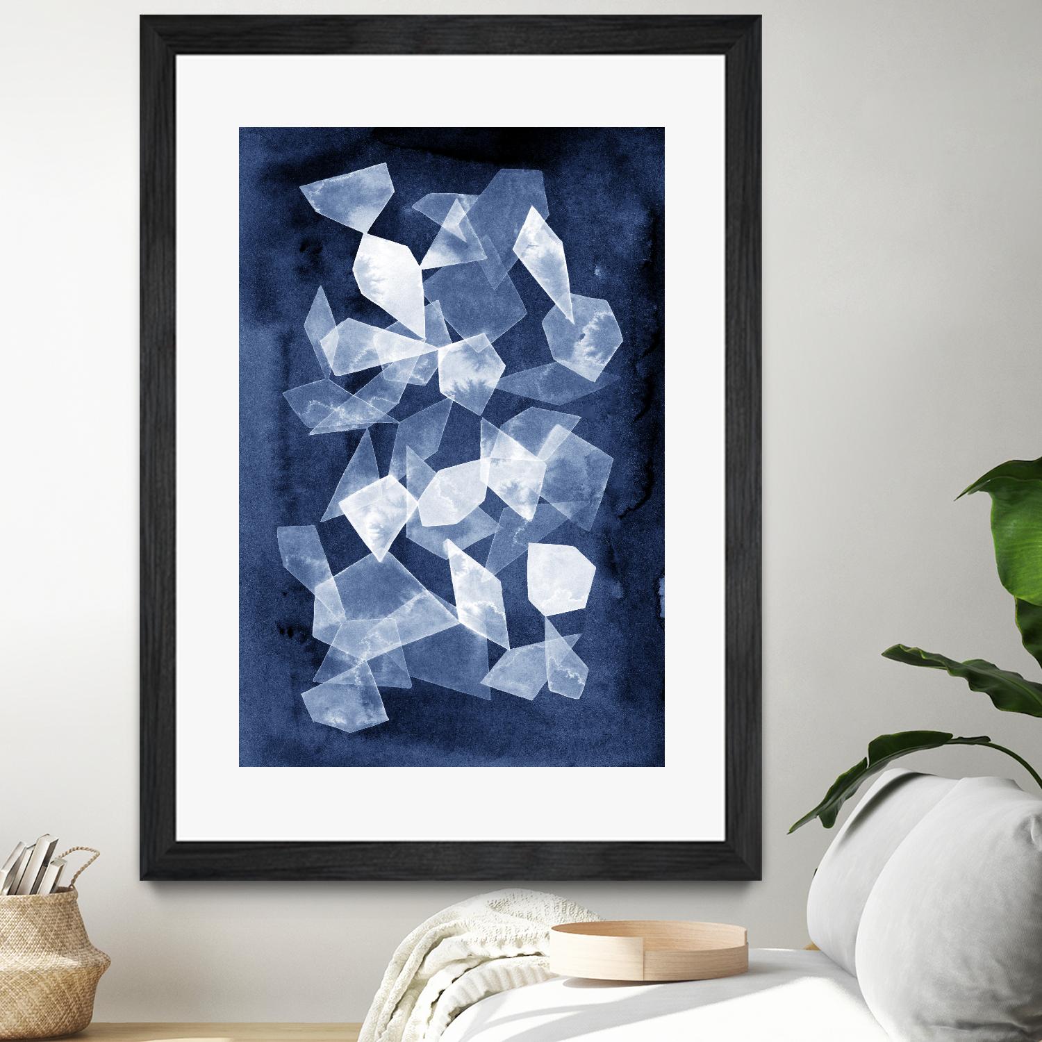 Indigo Glass II by Grace Popp on GIANT ART - blue abstract