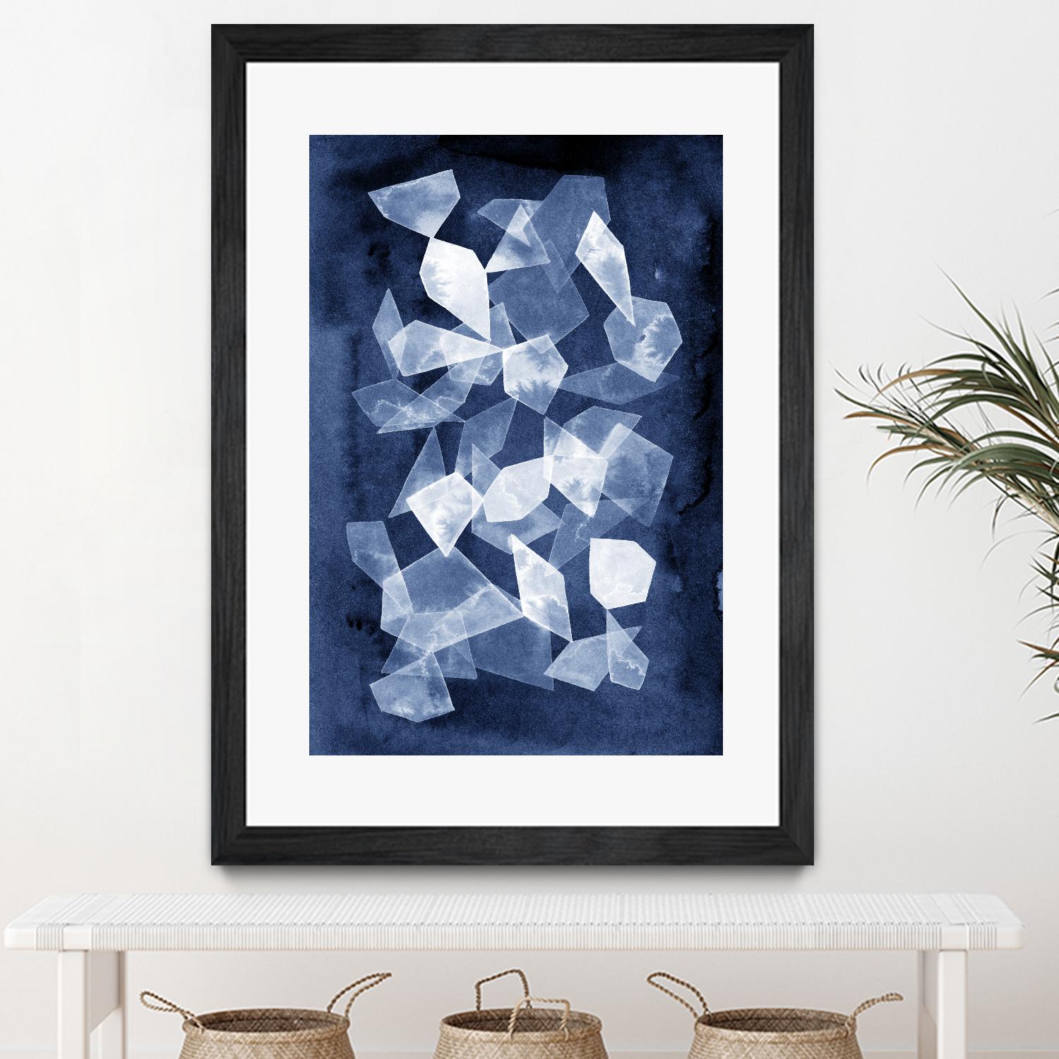 Indigo Glass II by Grace Popp on GIANT ART - blue abstract