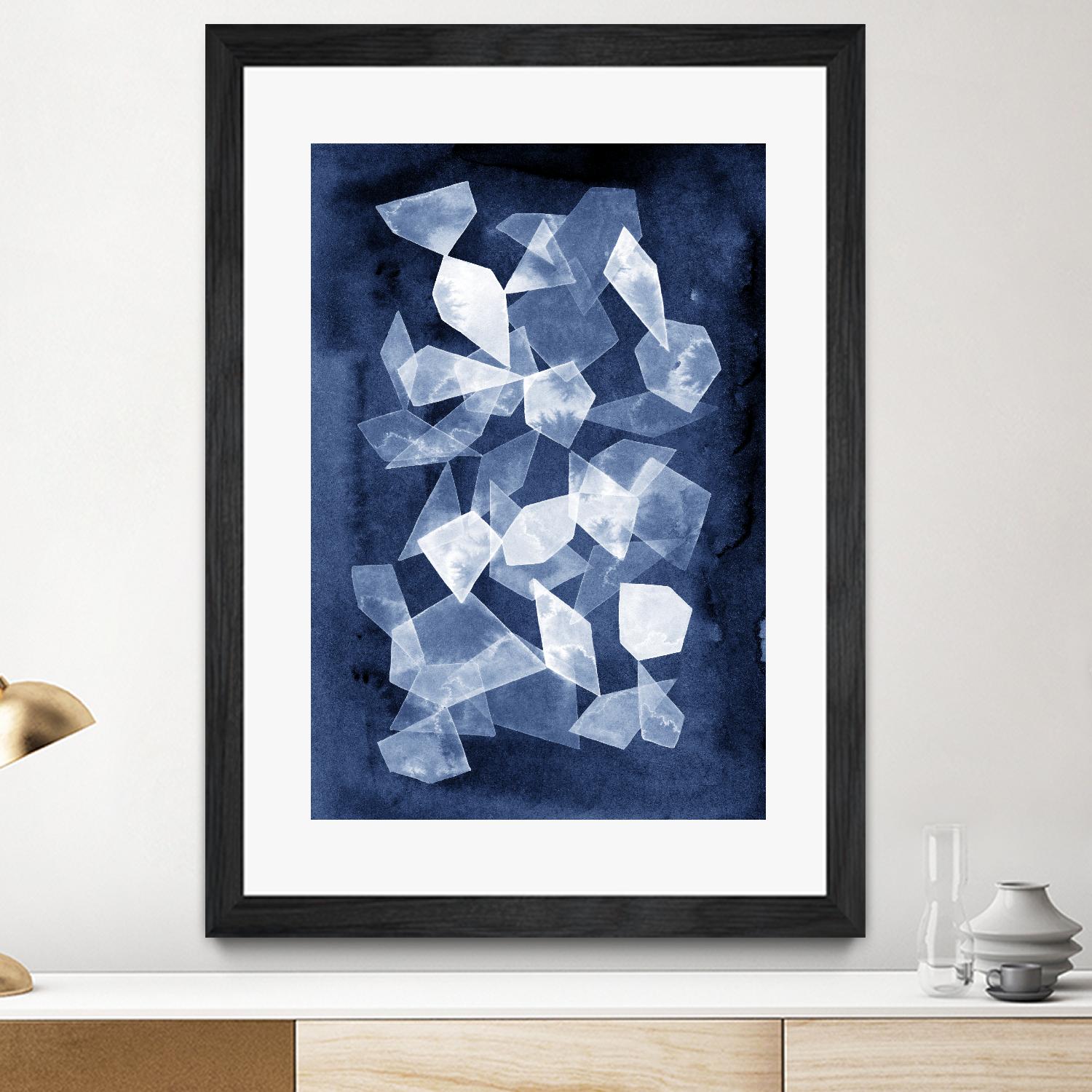 Indigo Glass II by Grace Popp on GIANT ART - blue abstract