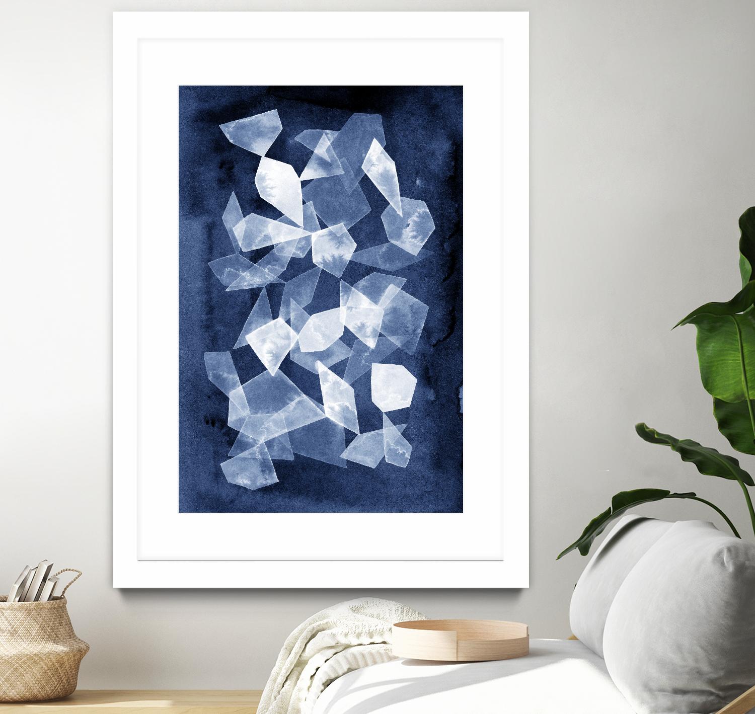 Indigo Glass II by Grace Popp on GIANT ART - blue abstract