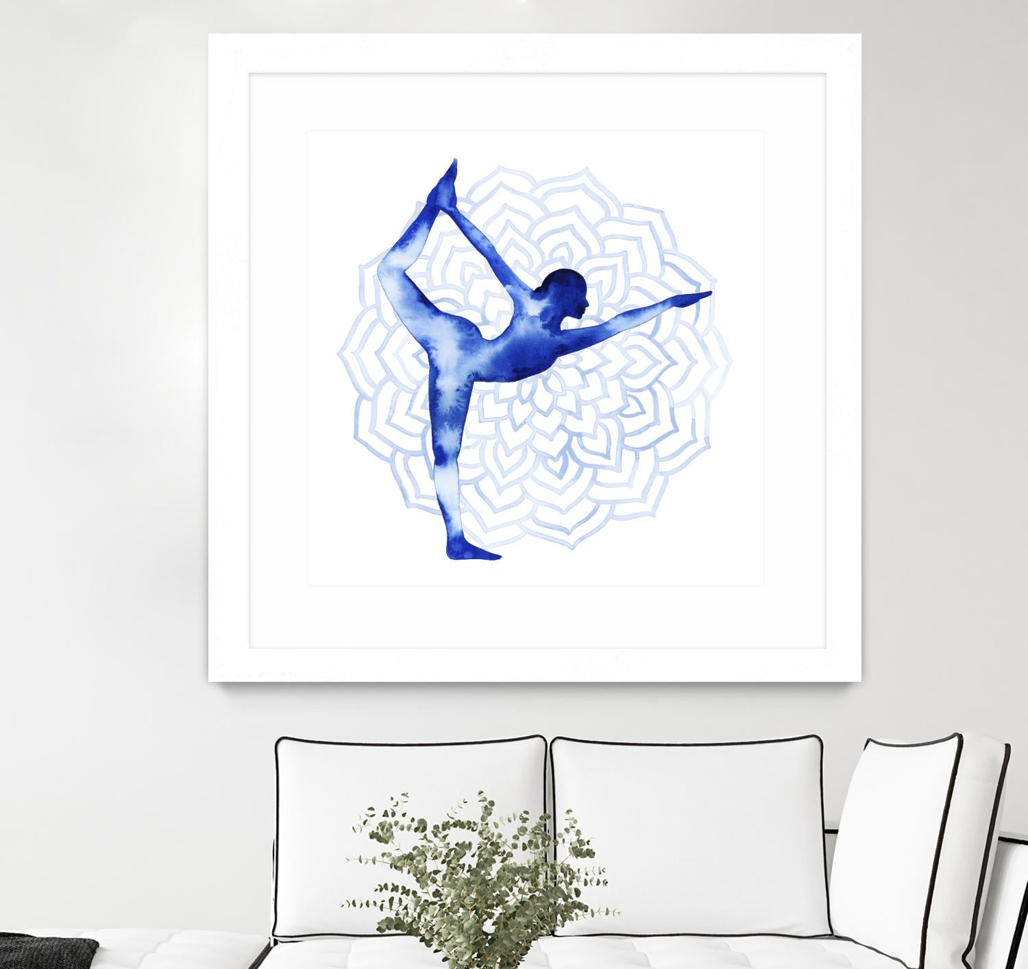 Yoga Flow I by Grace Popp on GIANT ART - blue leisure