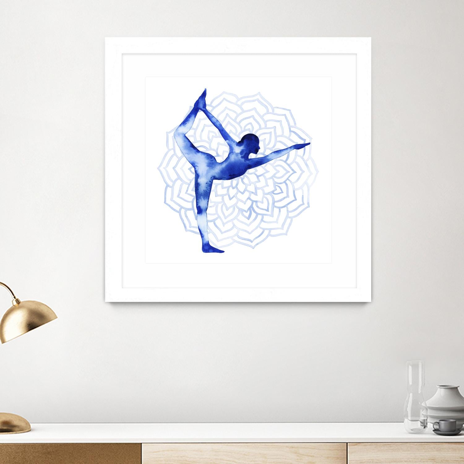 Yoga Flow I by Grace Popp on GIANT ART - blue leisure