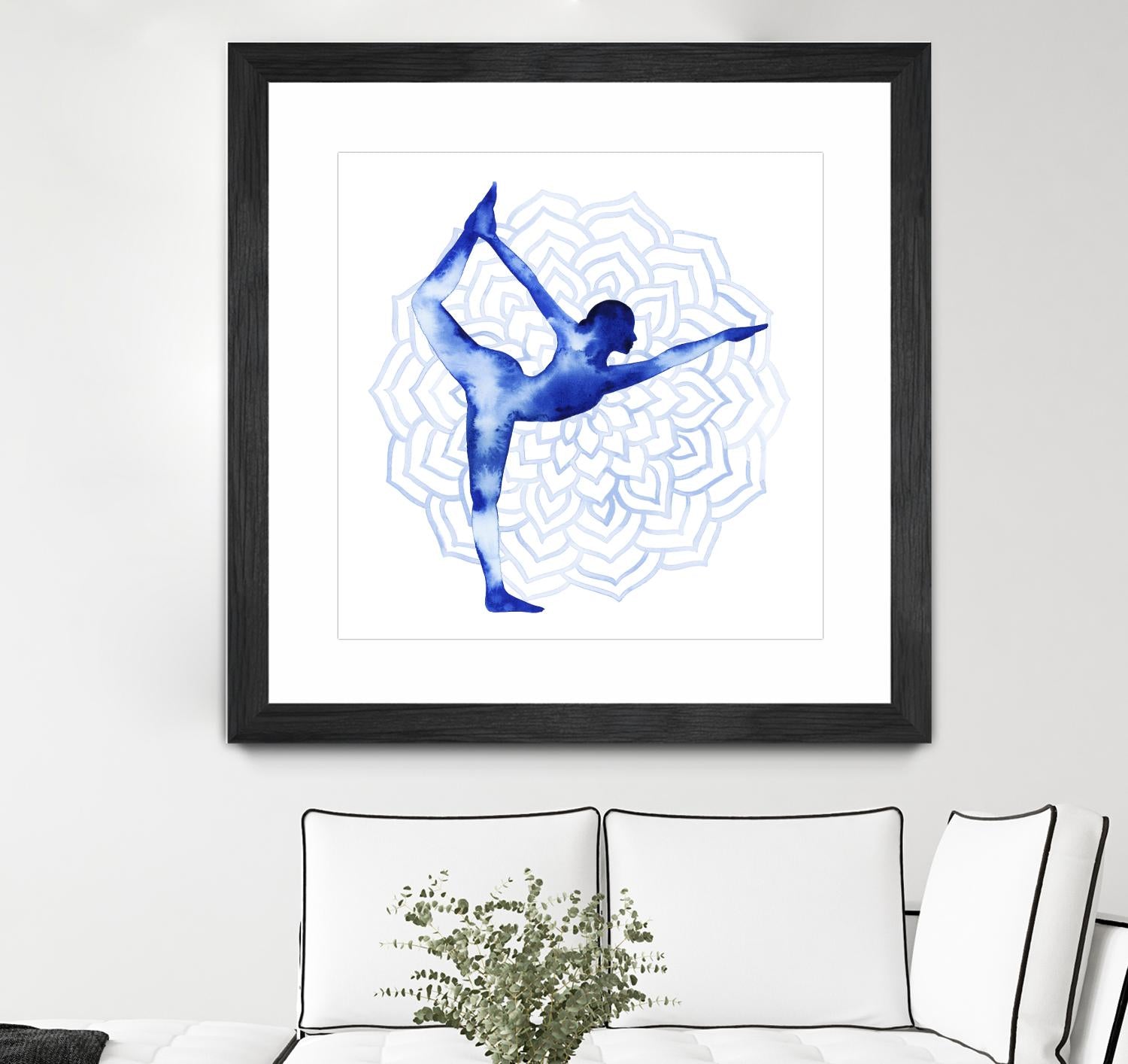 Yoga Flow I by Grace Popp on GIANT ART - blue leisure