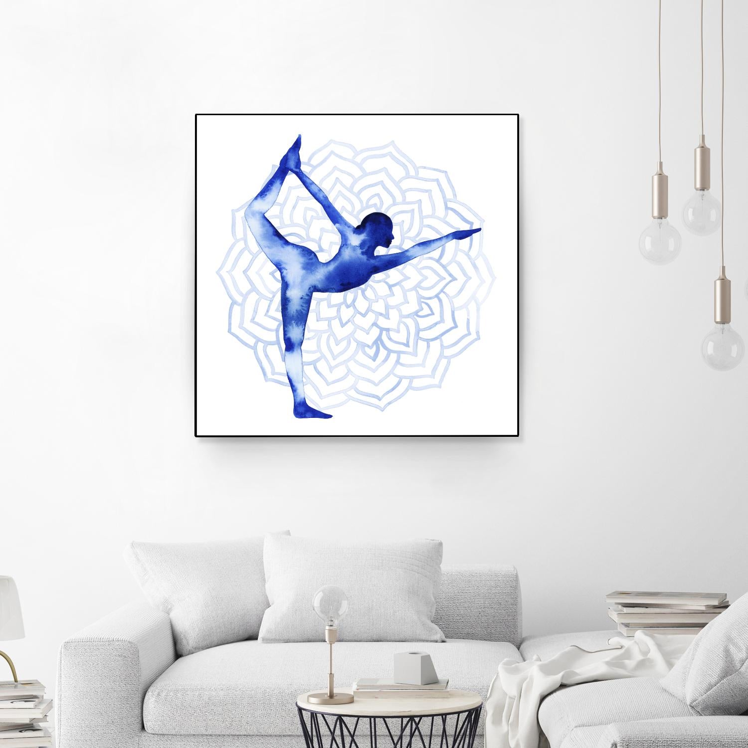 Yoga Flow I by Grace Popp on GIANT ART - blue leisure