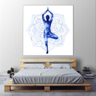 Yoga Flow III by Grace Popp on GIANT ART - blue leisure