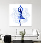 Yoga Flow III by Grace Popp on GIANT ART - blue leisure